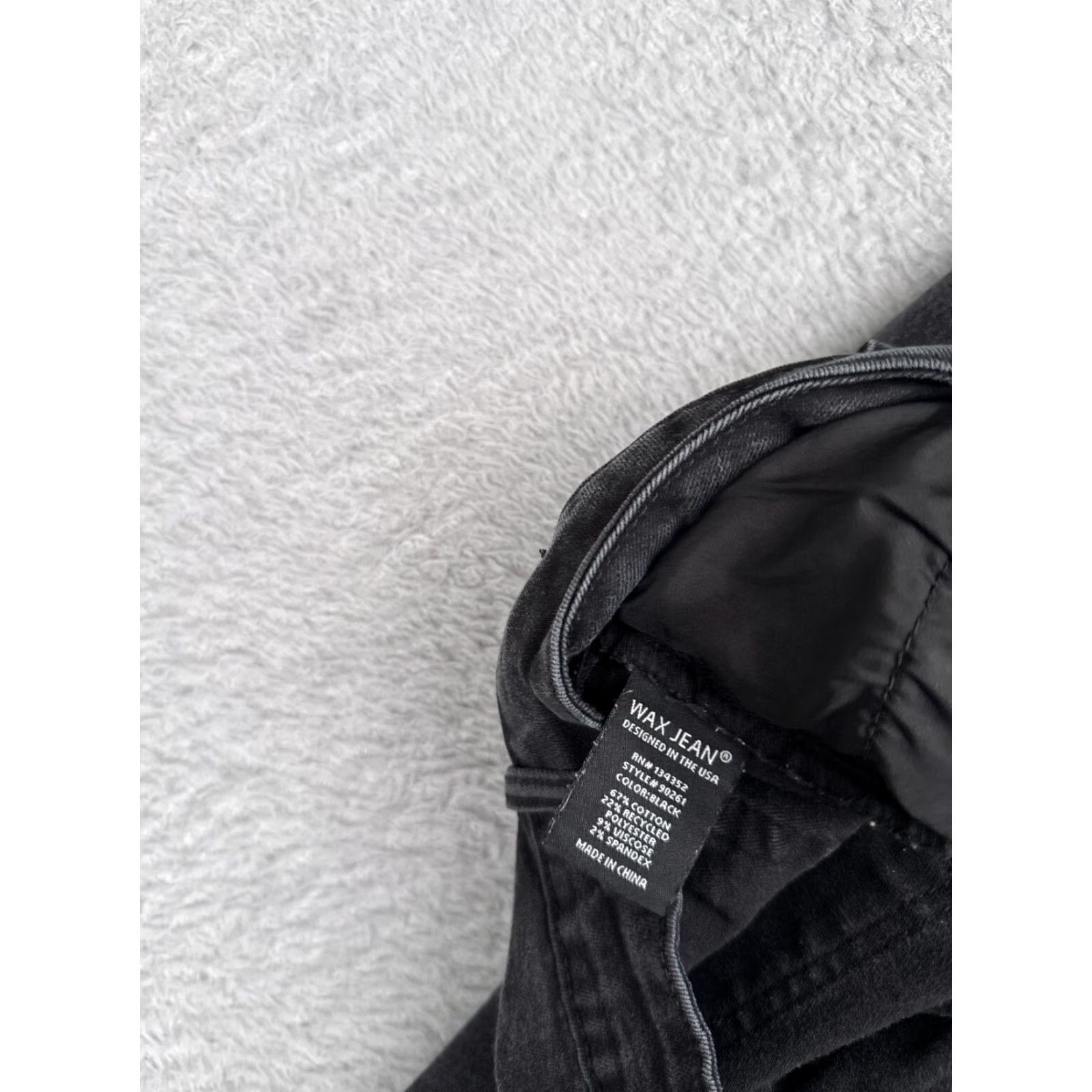 Vintage Wax Jeans Jeans Flared 27x27 Black Denim Juniors 9 High Rise Distressed Cotton Blend Pocket 5-Pocket Womens Mens Girls Size 30" / US 8 / IT 44 - 7 Thumbnail