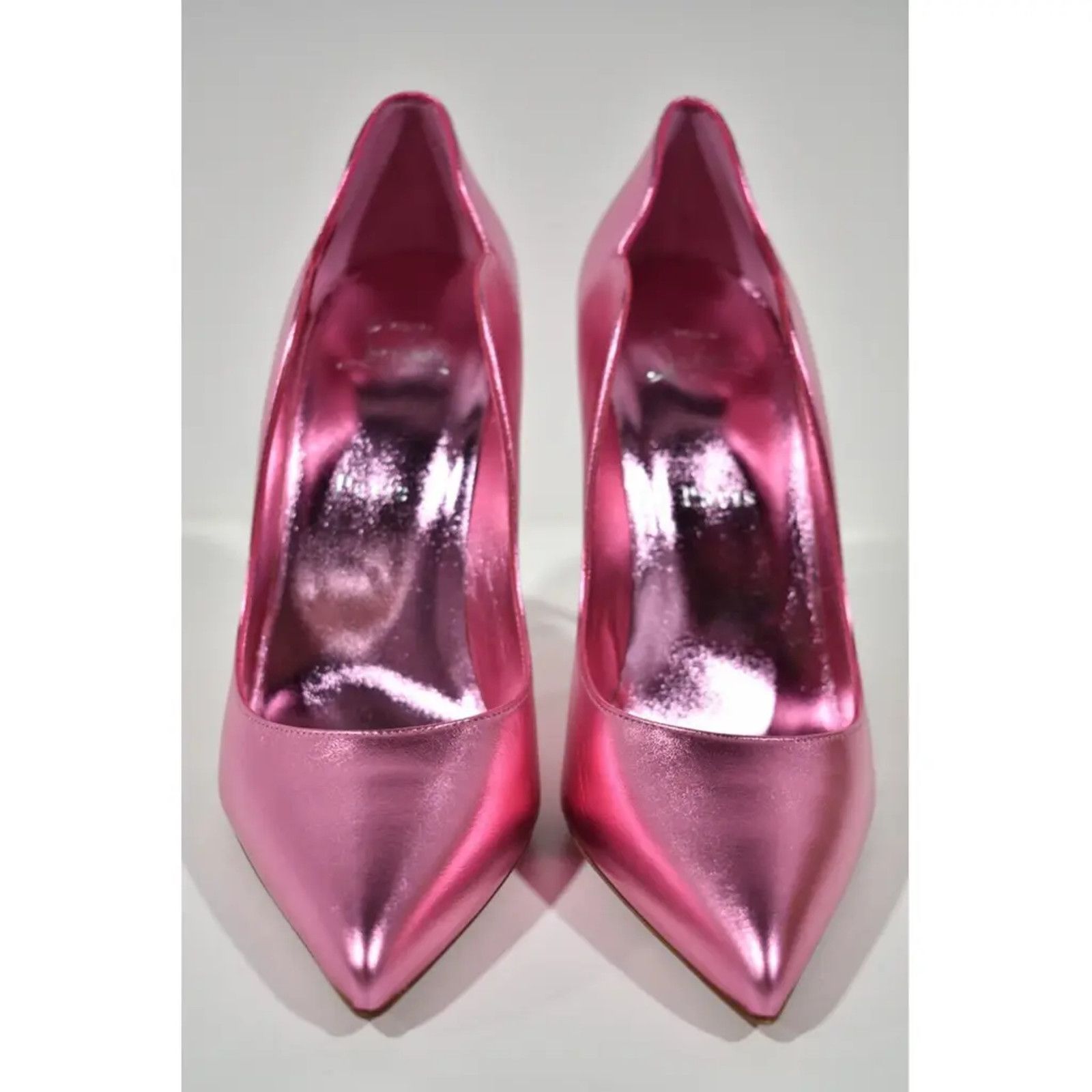 Christian Louboutin Hot Chick 100 Confettis Pink Leather Pointed Heel Pump 37.5 Size US 7.5 / IT 37.5 - 5 Thumbnail