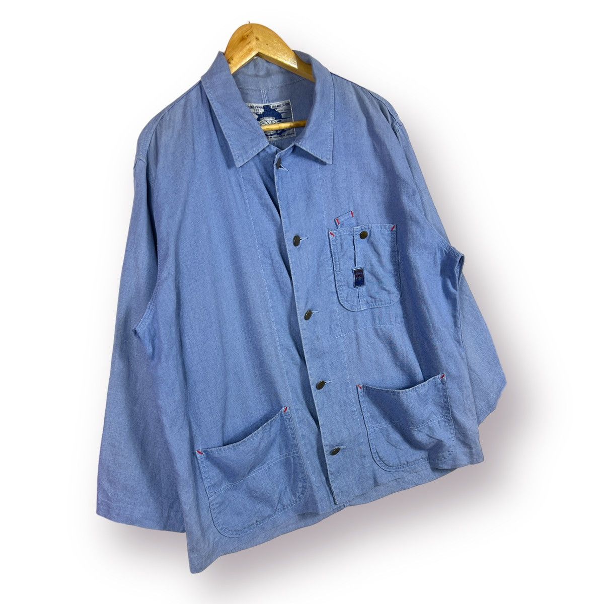 Other 🔥 Light blue soft chore jacket SMD francais de grande Size US L / EU 52-54 / 3 - 3 Thumbnail