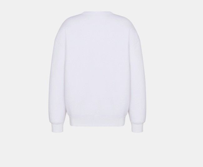 Dior o1w1db11025 513J670 Cotton Fleece Sweatshirt in White Size US S / EU 44-46 / 1 - 2 Thumbnail