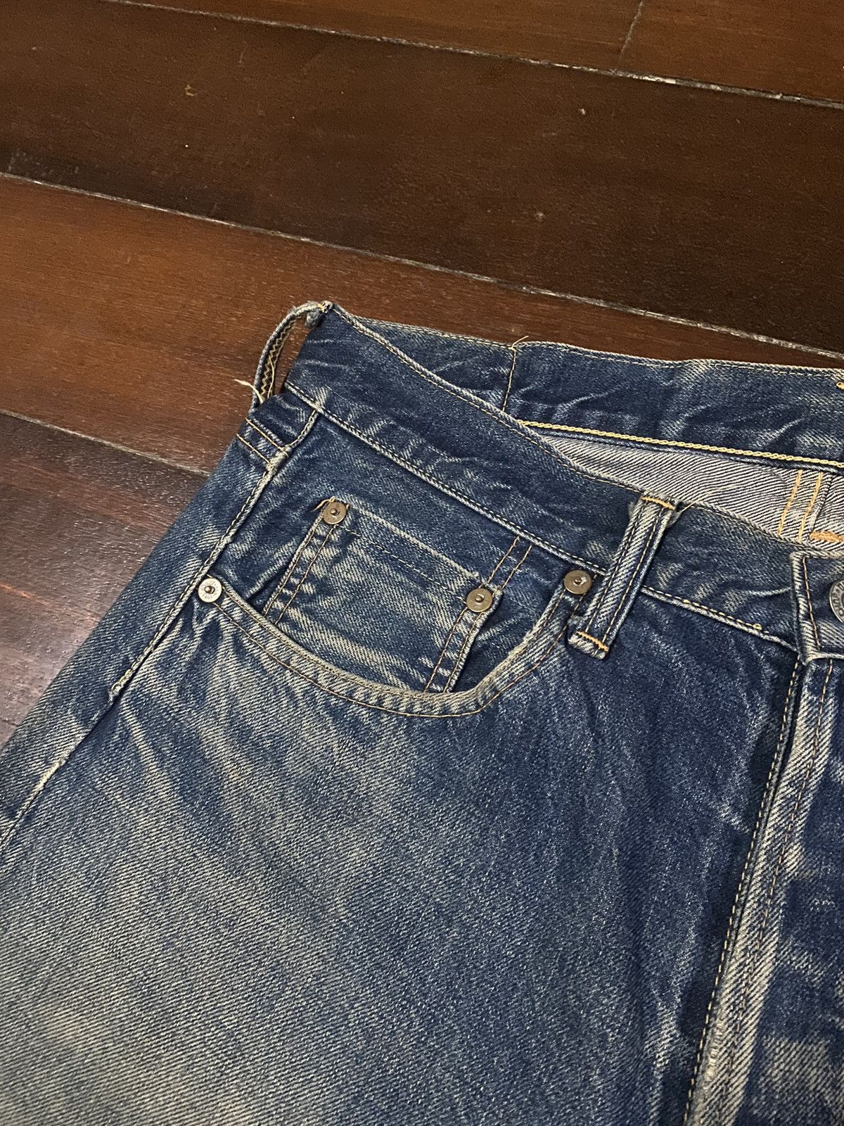 Japanese Brand VINTAGE Reworked Sewing Chop Overalls Selvedge rusty denim Size US 34 / EU 50 - 11 Thumbnail