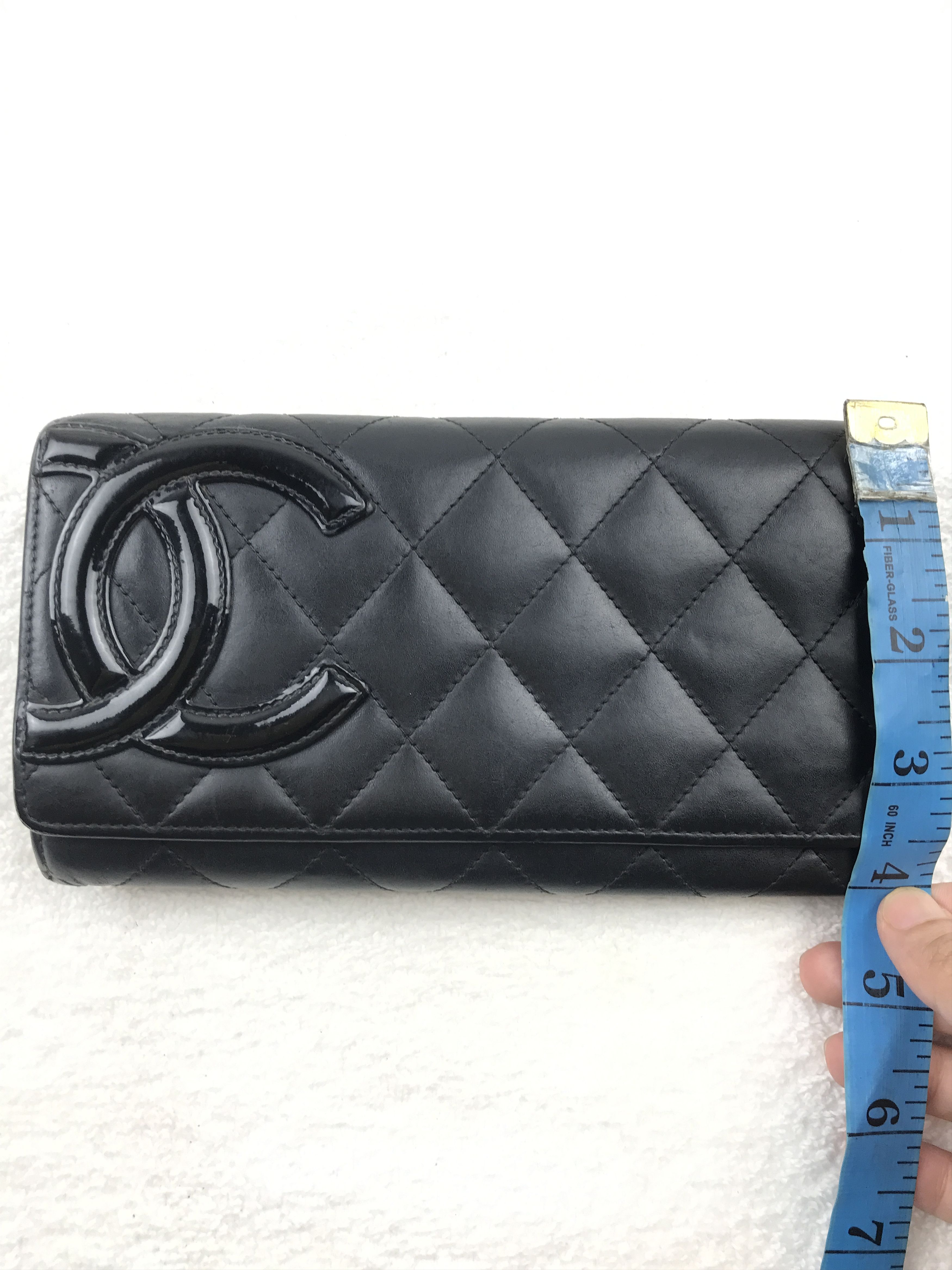 Chanel × Vintage Chanel Cambon Line Coco Mark Long Wallet Black Pink Lambskin Size ONE SIZE - 22 Thumbnail