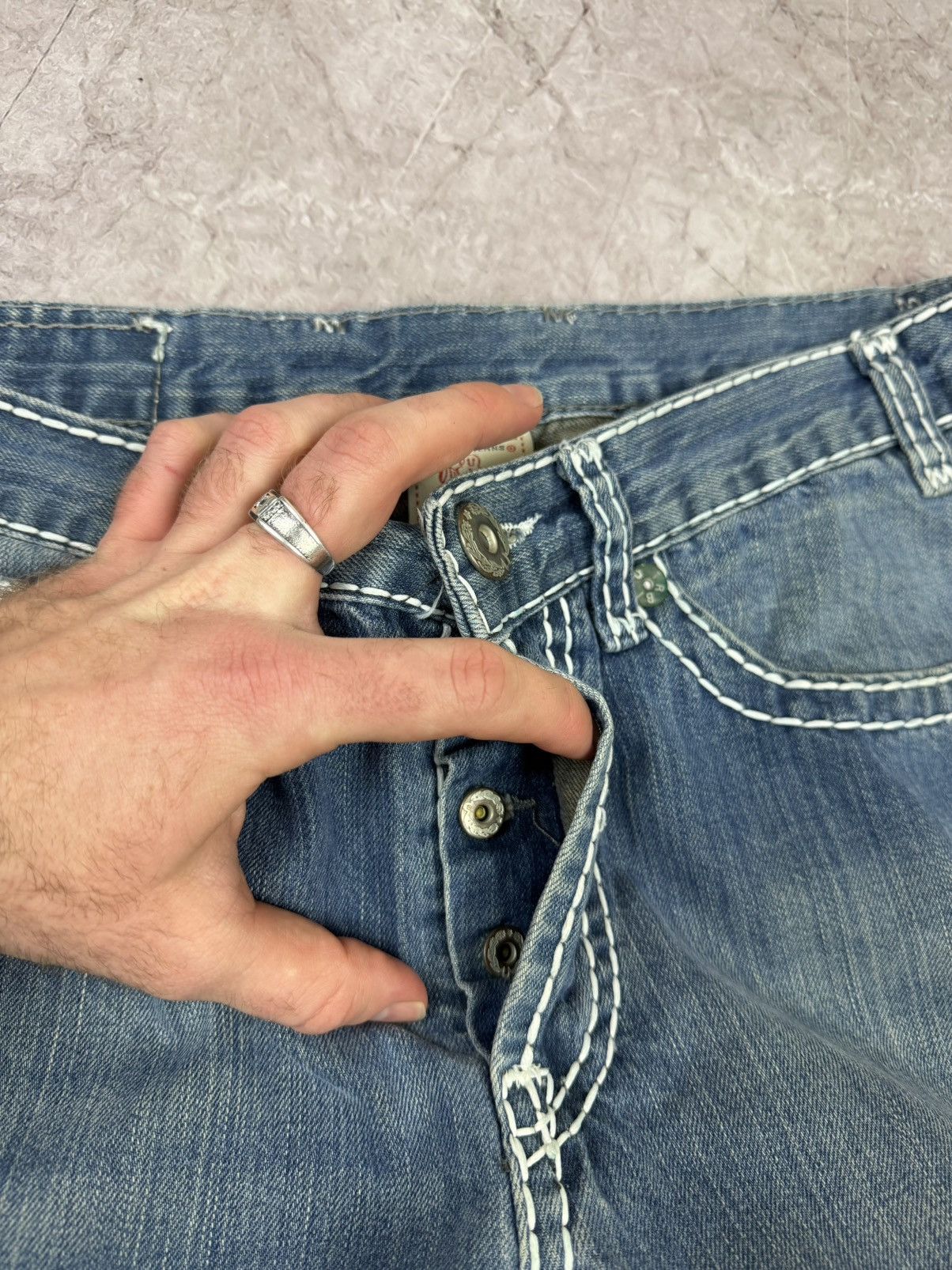 True Religion Vintage True Religion Billy Big T Denim Baggy Jeans Y2K Size US 34 / EU 50 - 5 Thumbnail