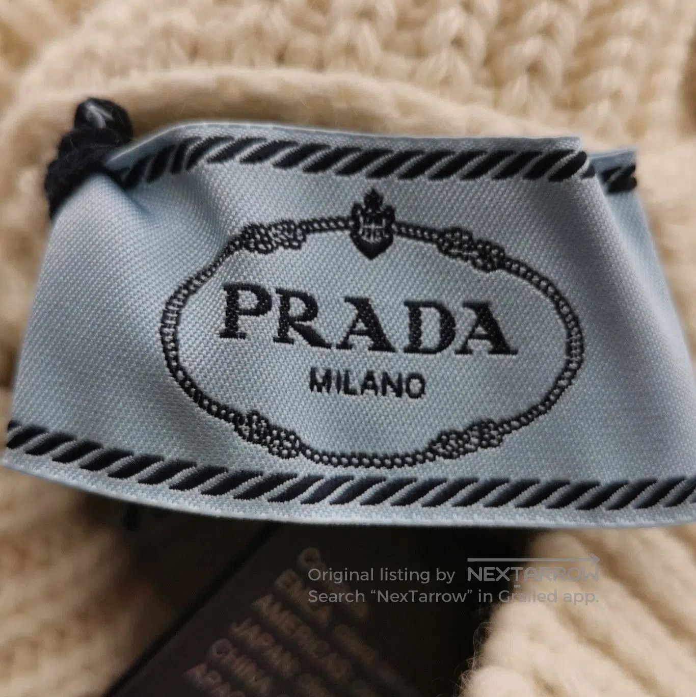 Prada Prada Cashmere Turtleneck Sweater in Cream . Size XL / US 12-14 / IT 48-50 - 4 Thumbnail