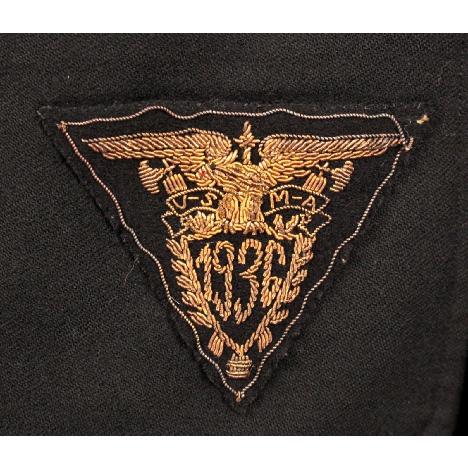 Vintage VTG 1960s Blazer Mens Wool Black Size 39 R Bullion Patch 60s Jacket Vintage Blazer Mens Size 40R - 6 Thumbnail