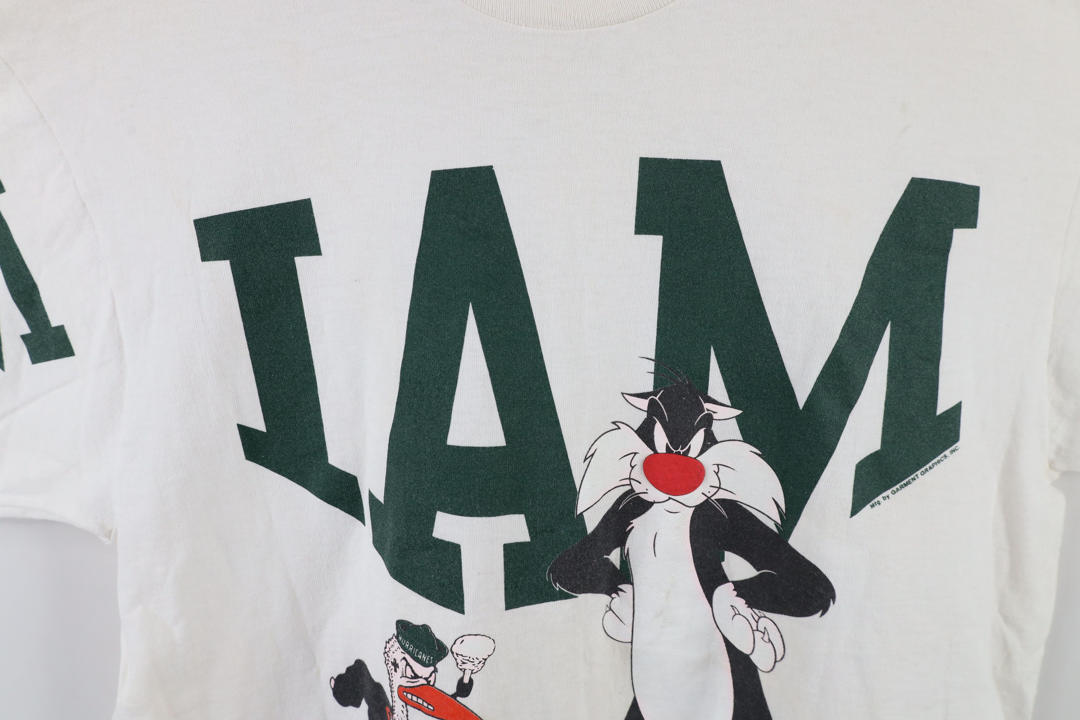 Vintage Vintage 90s Looney Tunes University of Miami T-Shirt USA Size US M / EU 48-50 / 2 - 5 Thumbnail