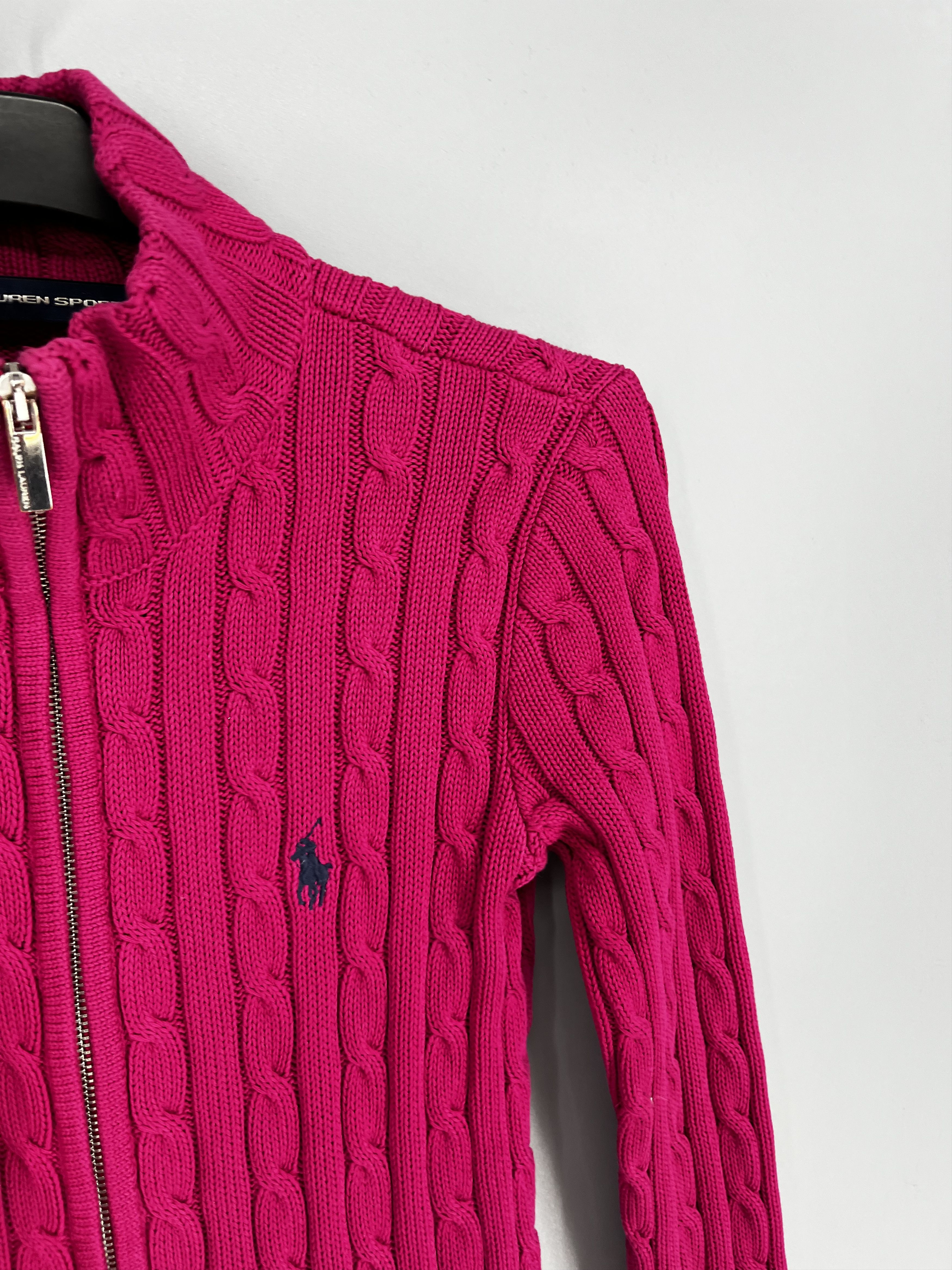 Polo Ralph Lauren Vintage Polo By Ralph Lauren Cable Knit Zip Sweater Size S / US 4 / IT 40 - 7 Thumbnail