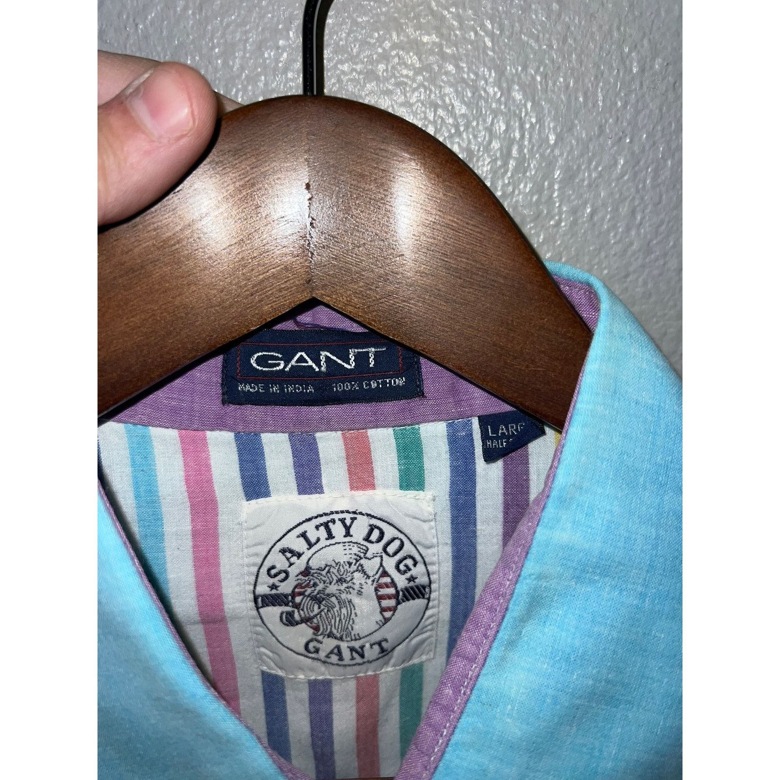 Gant Salty Dog Gant Shirt Button Up 100% Cotton Blue Tee Large Size US L / EU 52-54 / 3 - 6 Thumbnail