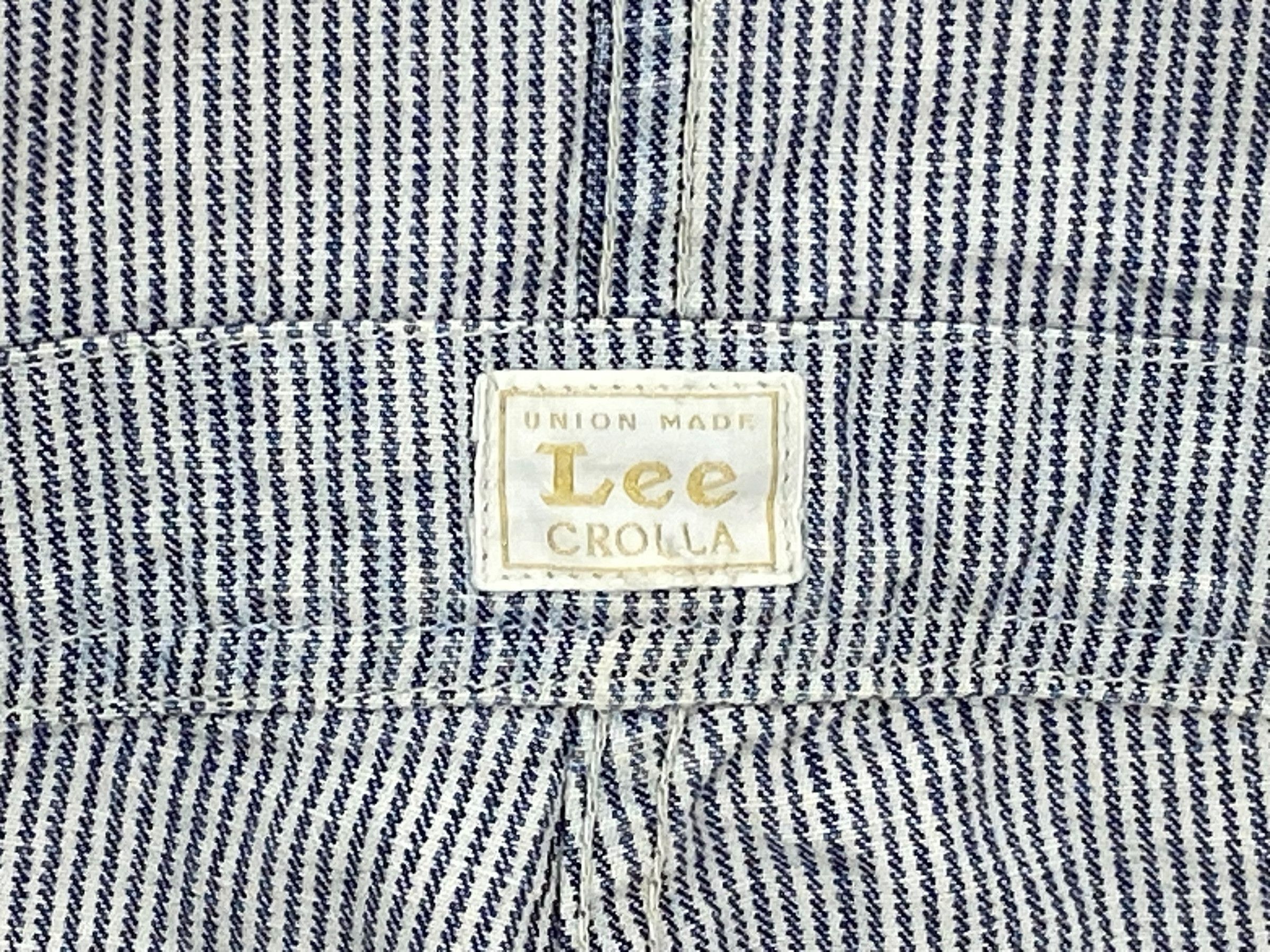 Japanese Brand × Lee Lee Stripes Denim Bib Overalls Hickory Workwear Size US 33 - 9 Thumbnail