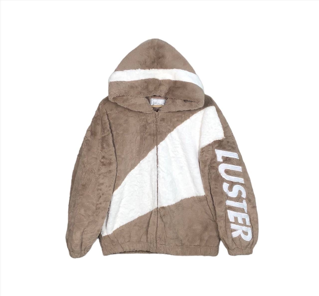 Japanese Brand Avant Garde Luster Faux Fur Fleece Hoodie Colorblock Size US L / EU 52-54 / 3 - 1 Thumbnail