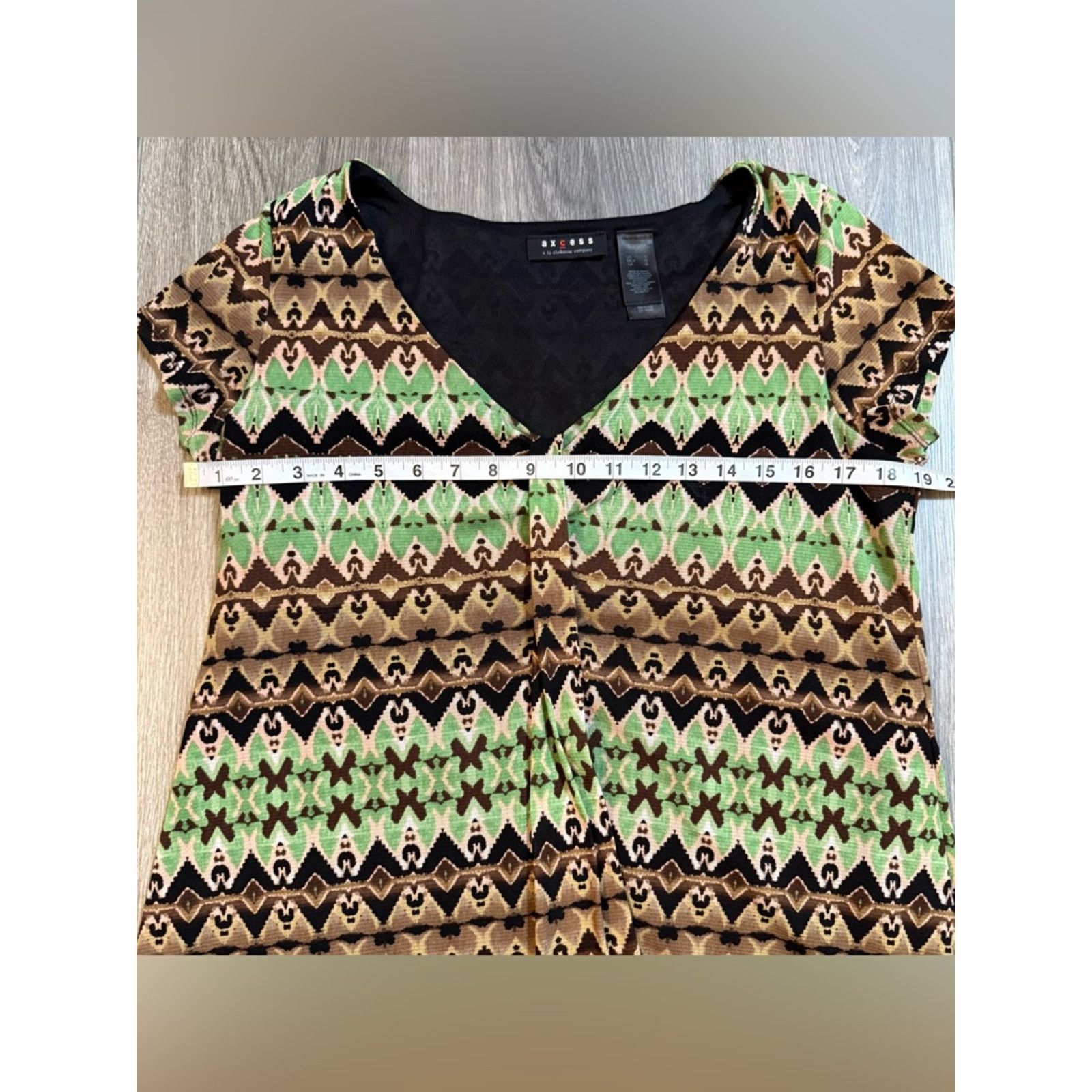 Liz Claiborne Y2K Green/Brown Top Sz Large Boho Fairy Grunge Indie Hippie Size L / US 10 / IT 46 - 8 Thumbnail
