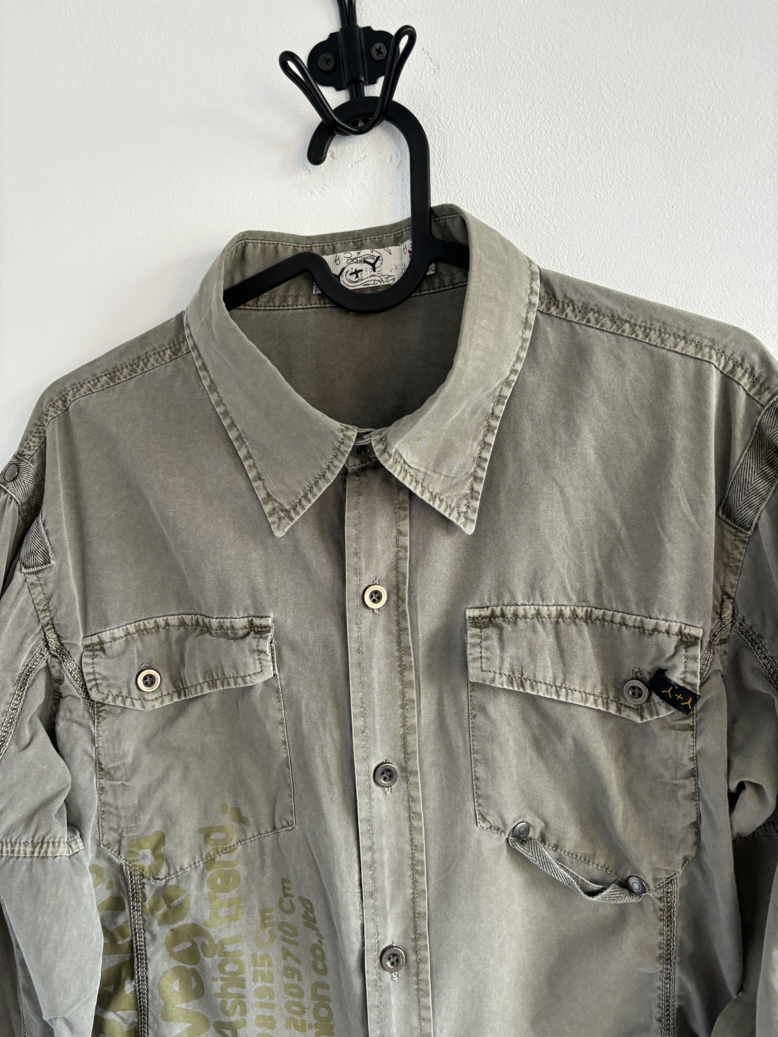 Japanese Brand Vintage Y2K Japanese Y+Y Military Cargo Khaki Shirt Size US S / EU 44-46 / 1 - 3 Thumbnail