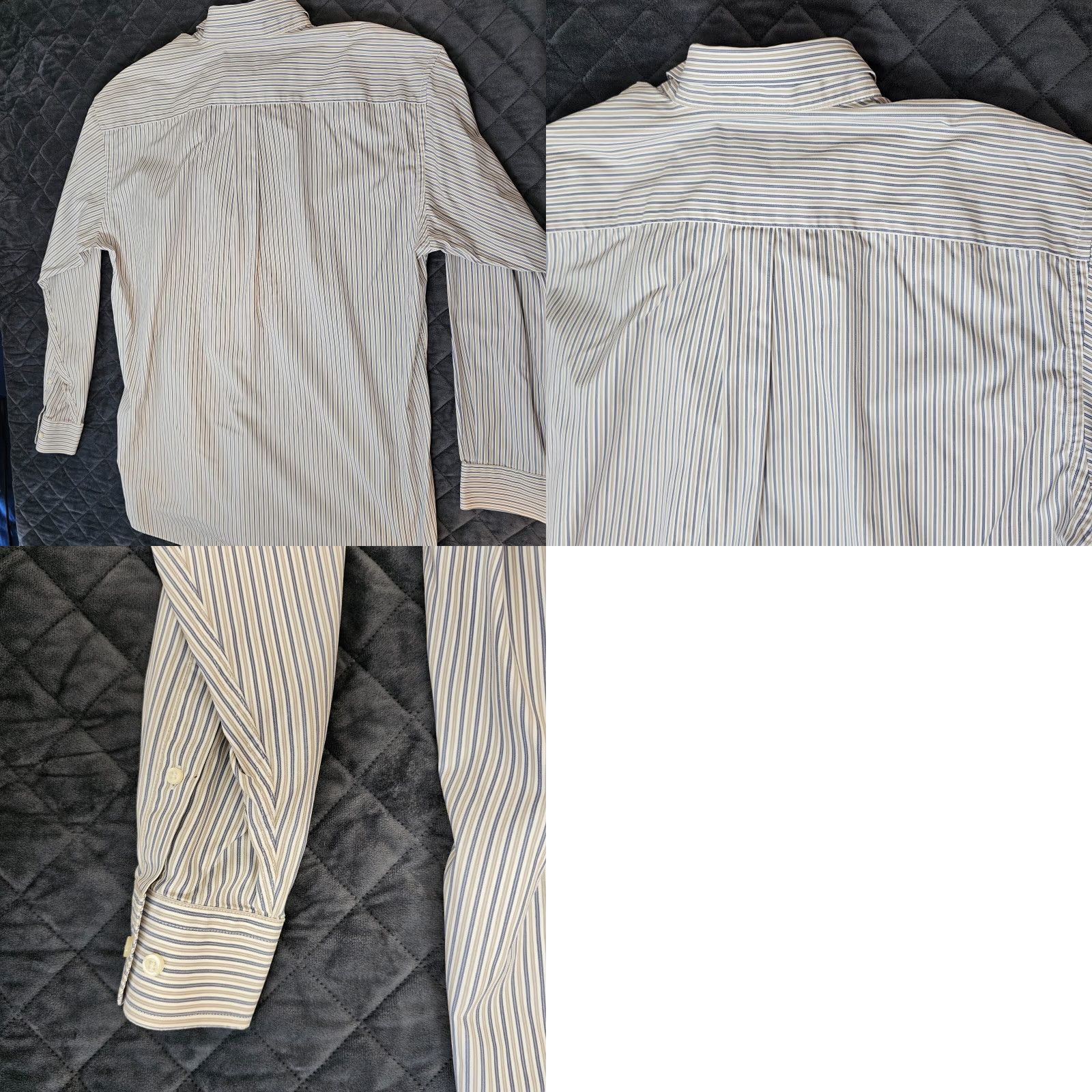 Jos. A. Bank Jos A Bank Traveler's Collection Mens L Long Sleeve Button Down White Blue Shirt Size US L / EU 52-54 / 3 - 8 Thumbnail