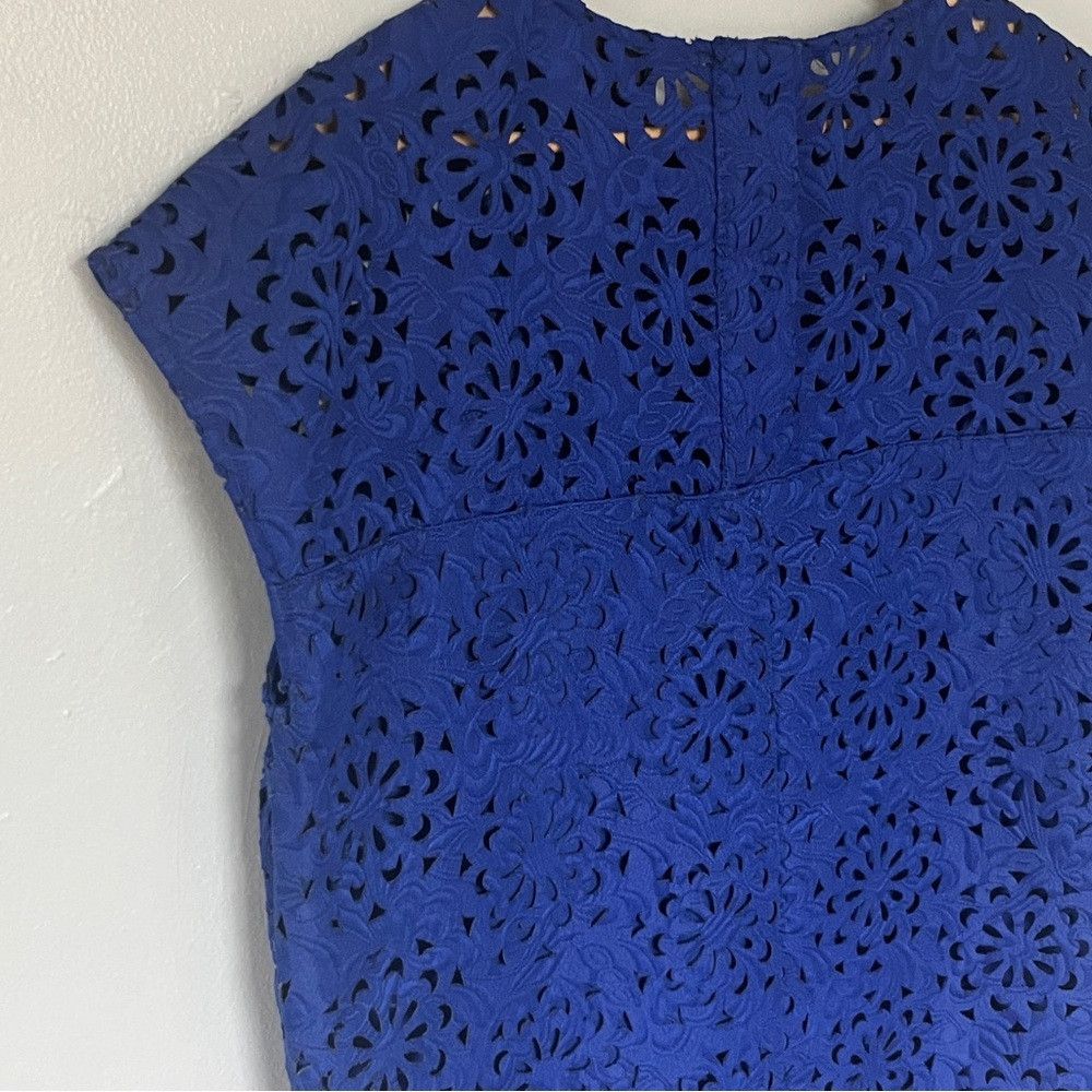 Banana Republic Banana Republic Monogram Laser Shift Dress Blue Small 4 Size ONE SIZE - 4 Thumbnail