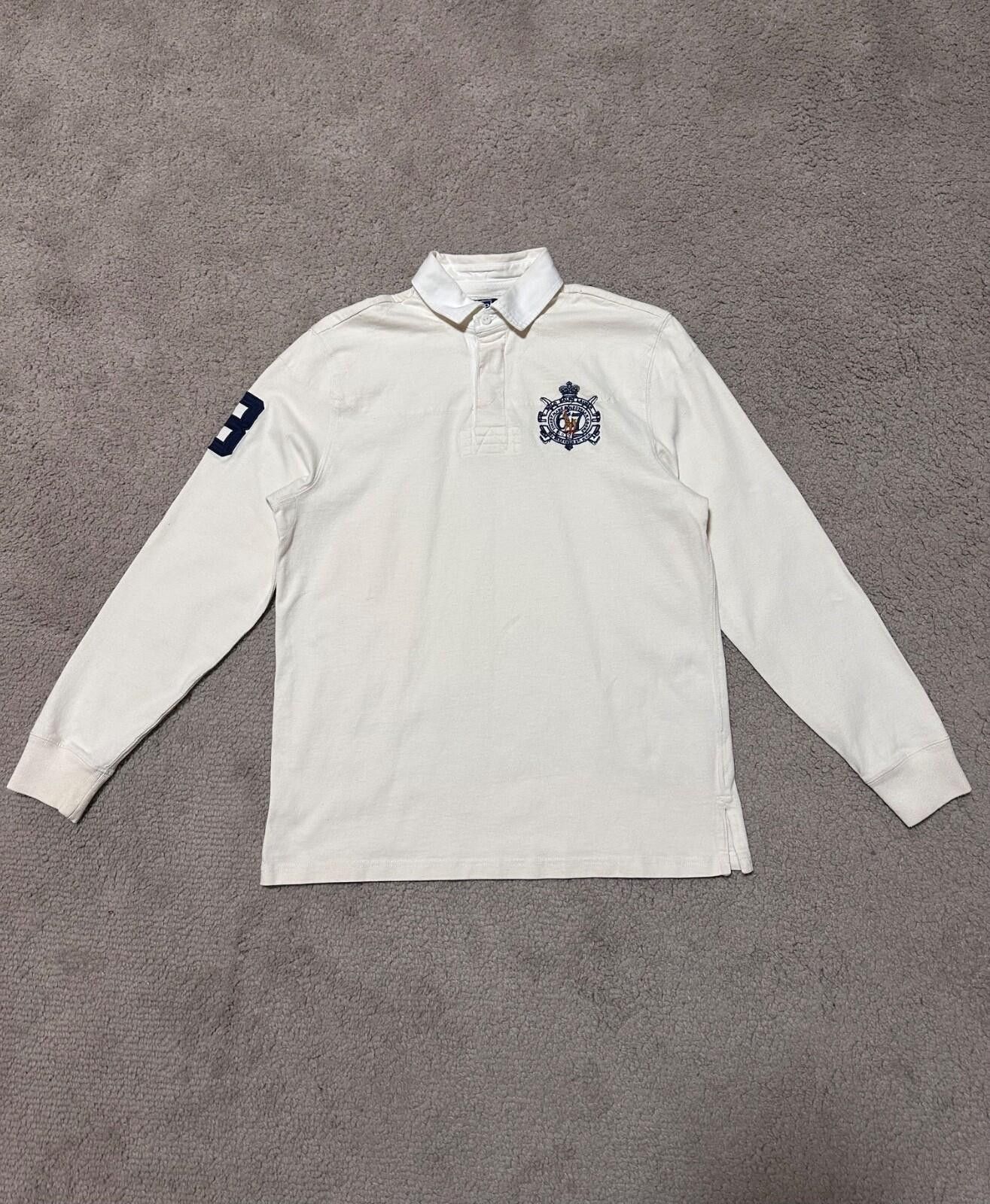 Polo Ralph Lauren VTG Polo Ralph Lauren Quilted Rugby Shirt Men Crest Logo Size US M / EU 48-50 / 2 - 1 Thumbnail