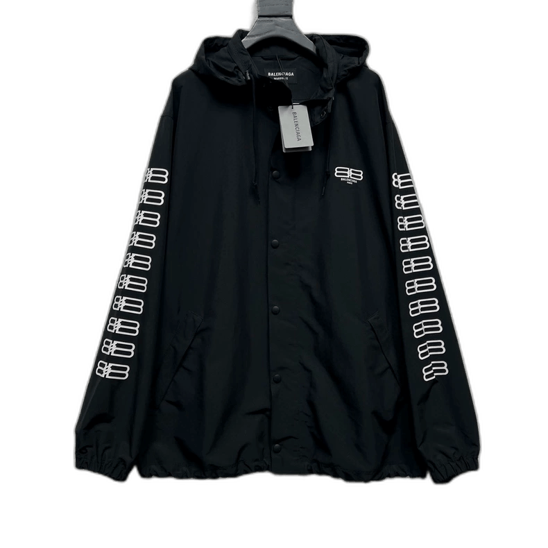 Balenciaga Balenciaga Double B Print Coach Jacket Size US XL / EU 56 / 4 - 1 Thumbnail