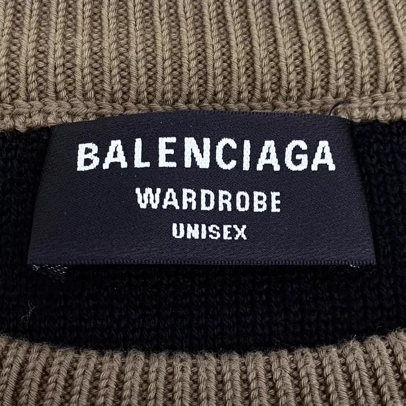 Other Balenciaga Brown logo monogrammed full-print wool crewneck Size US XS / EU 42 / 0 - 5 Thumbnail