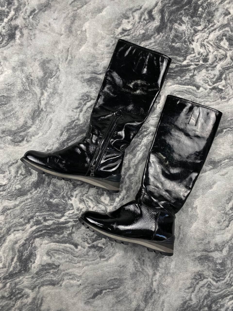 Prada Prada Patent Leather Platform Boots Women Size 37 Black Size US 7 / IT 37 - 3 Thumbnail