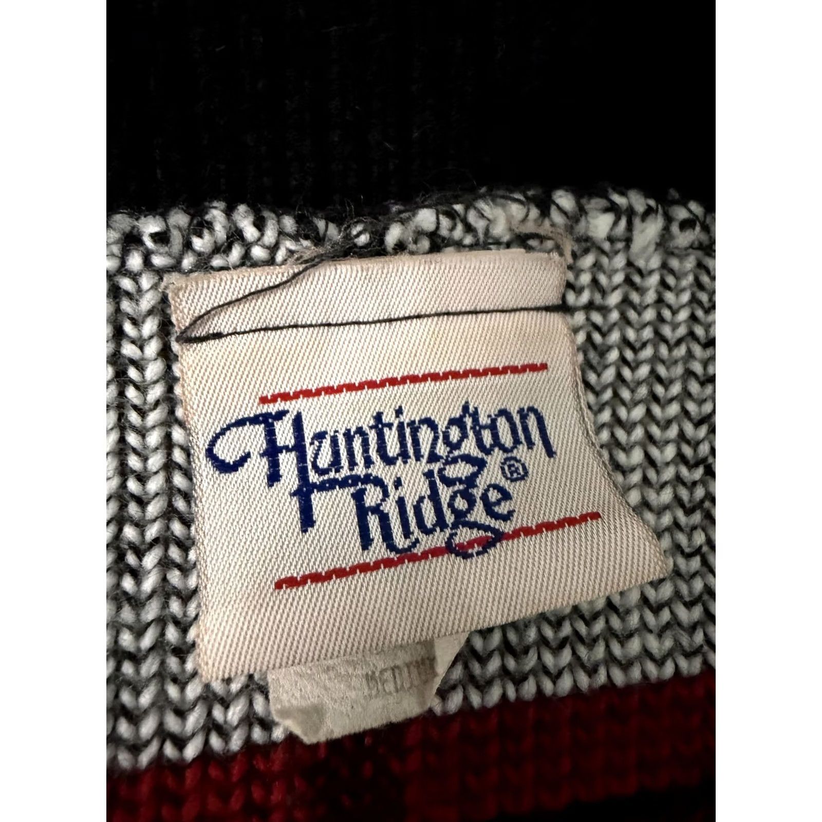 Vintage Huntington Ridge Cardigan Womens Medium Red Plaid Open Sweater Holiday Christmas Knit V-Neck Long Sleeve Size M / US 6-8 / IT 42-44 - 2 Thumbnail