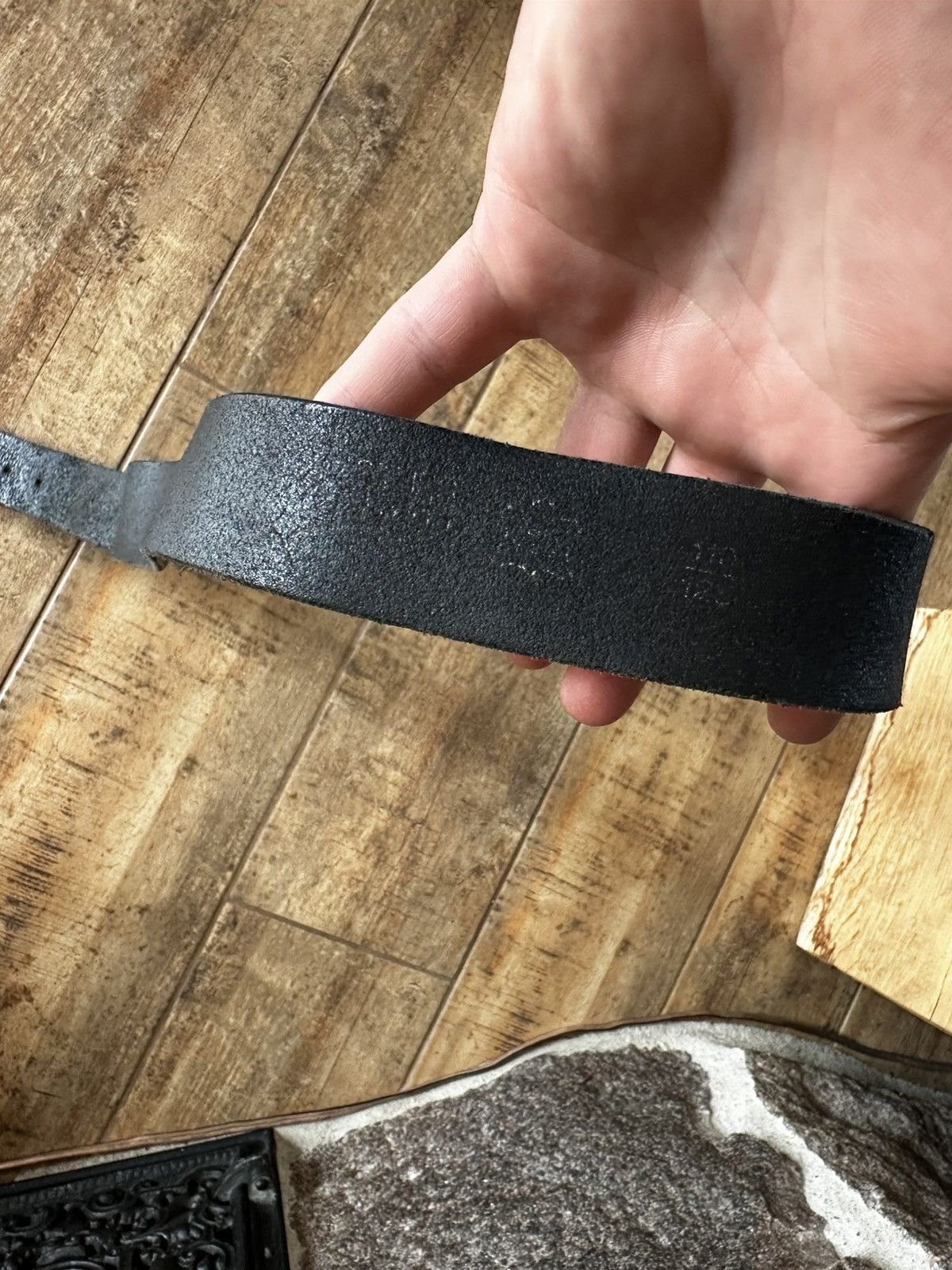 Genuine Leather Leather belt , black, 109 cm classic Size ONE SIZE - 6 Thumbnail
