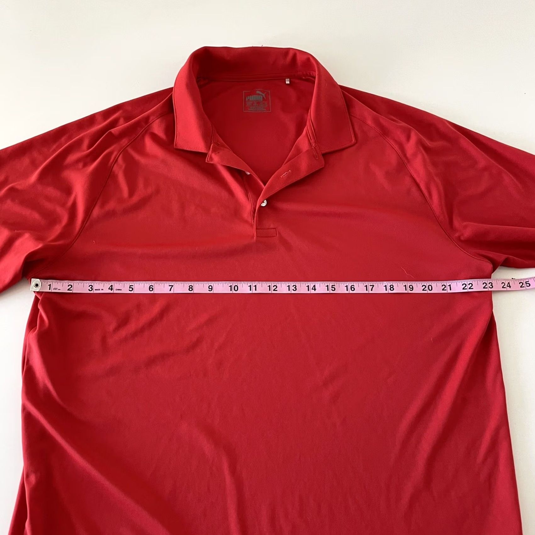 Puma PUMA Short Sleeve Golf Polo Shirt Men XL Solid Red 100% Polyester Size US XL / EU 56 / 4 - 4 Thumbnail