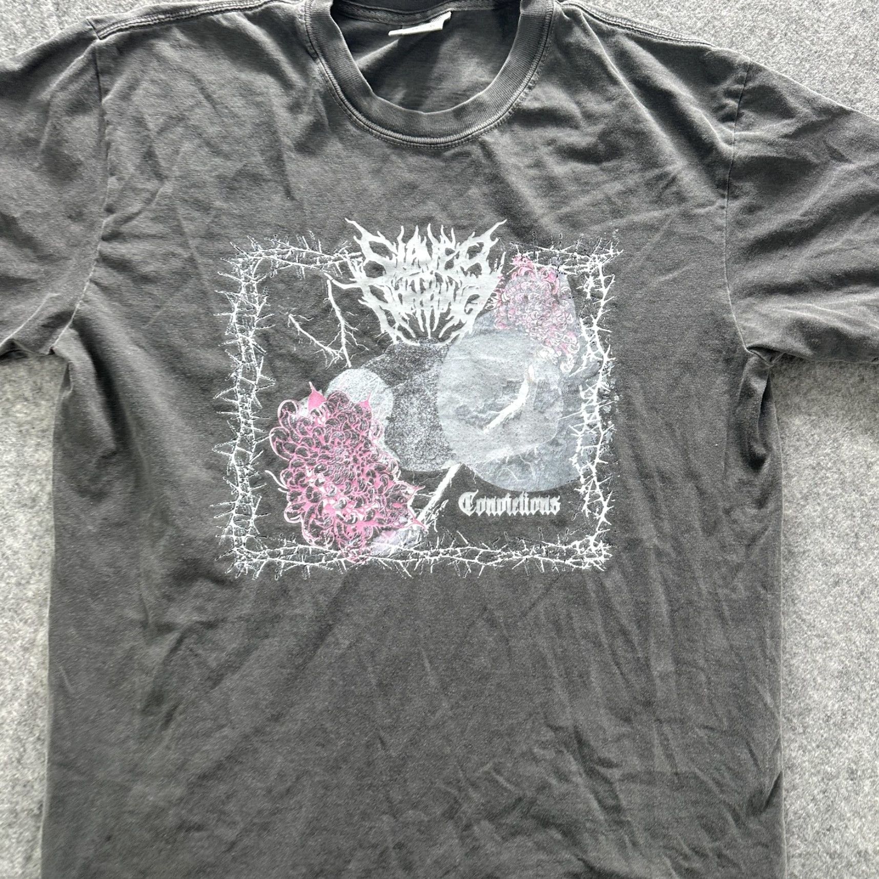 Comfort Colors Comfort Colors Shirt Mens Large Black Graphic Band Metal Convulsions Size US L / EU 52-54 / 3 - 3 Thumbnail