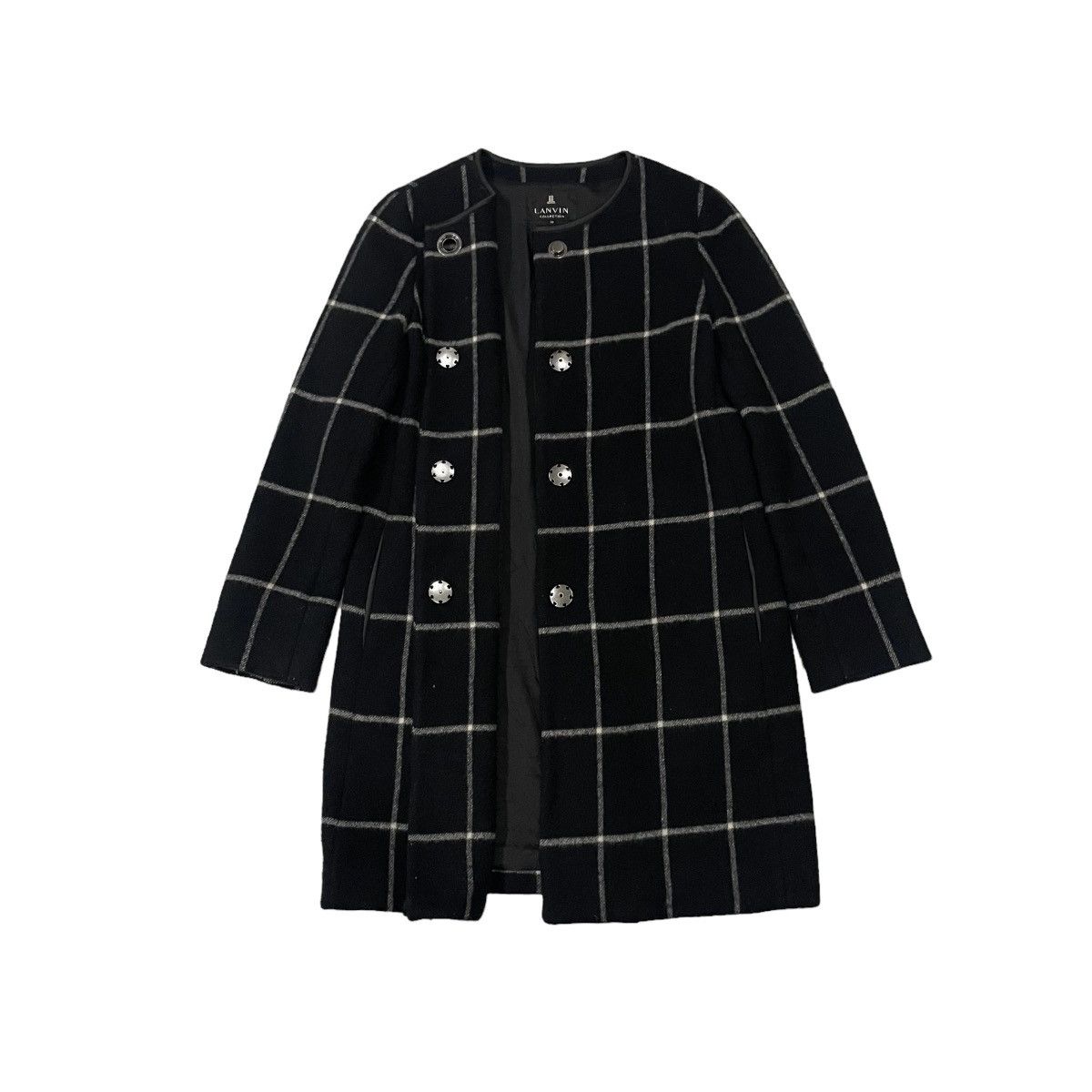 Lanvin Vintage Lanvin Collection Wool Tartan Long Jacket Size M / US 6-8 / IT 42-44 - 18 Thumbnail