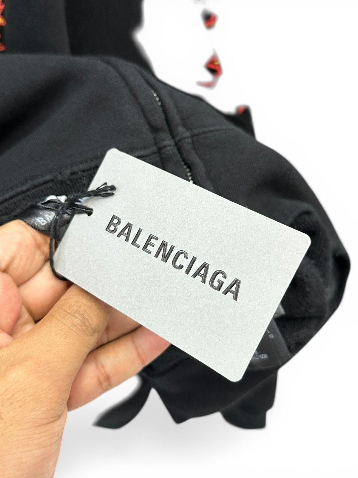 Balenciaga BALENCIAGA SACRÉ CŒUR OVERSIZED ZIP-UP HOODIE IN BLACK Size US XS / EU 42 / 0 - 8 Thumbnail