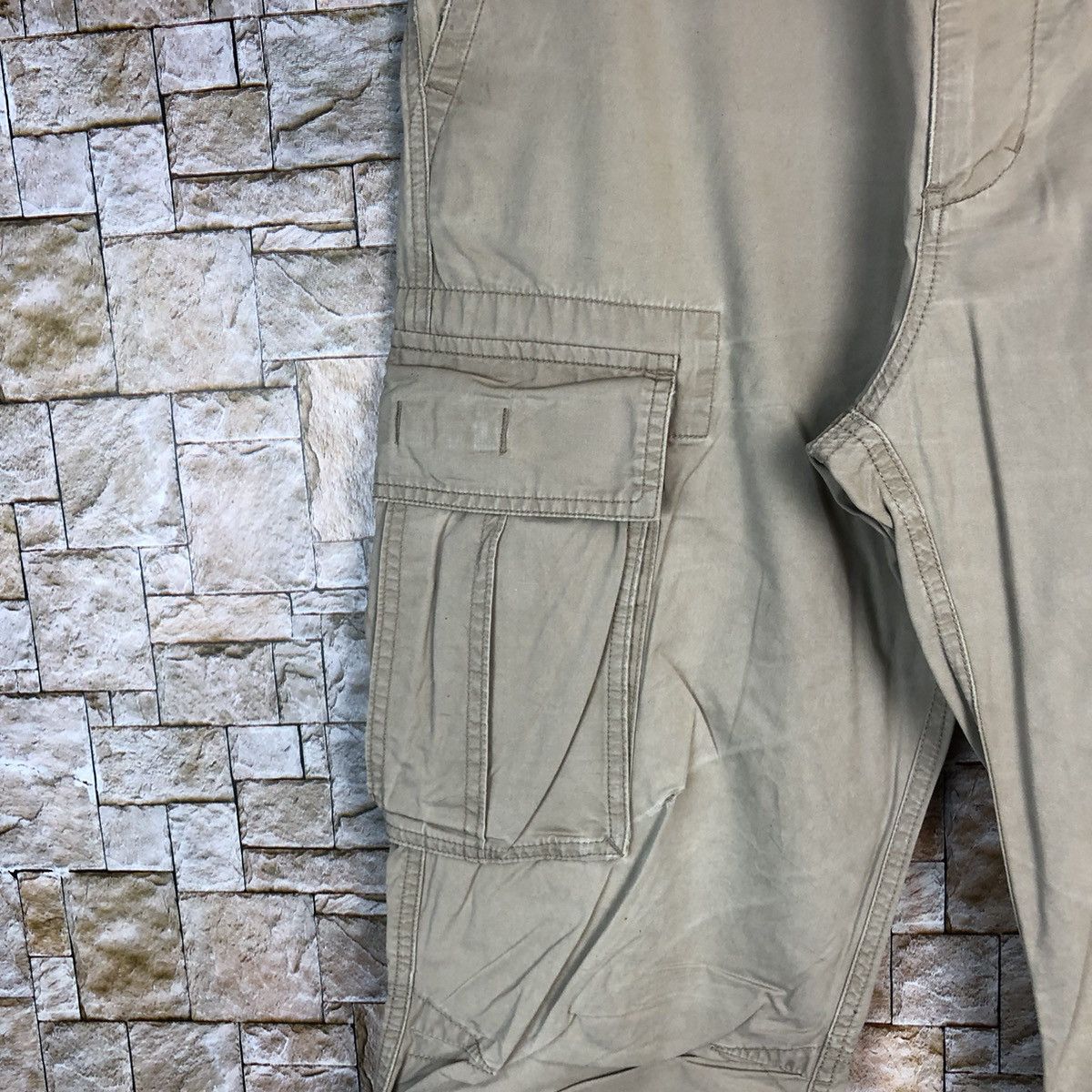 Japanese Brand Top Valu Brown Cargo Multipocket Pants #A719 Size US 32 / EU 48 - 9 Thumbnail