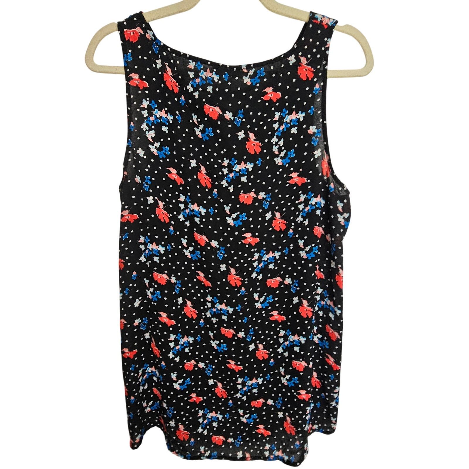 Torrid Torrid Womens Floral Polka Dot Lace Up Tank Top Plus 00X Size XL / US 12-14 / IT 48-50 - 6 Thumbnail