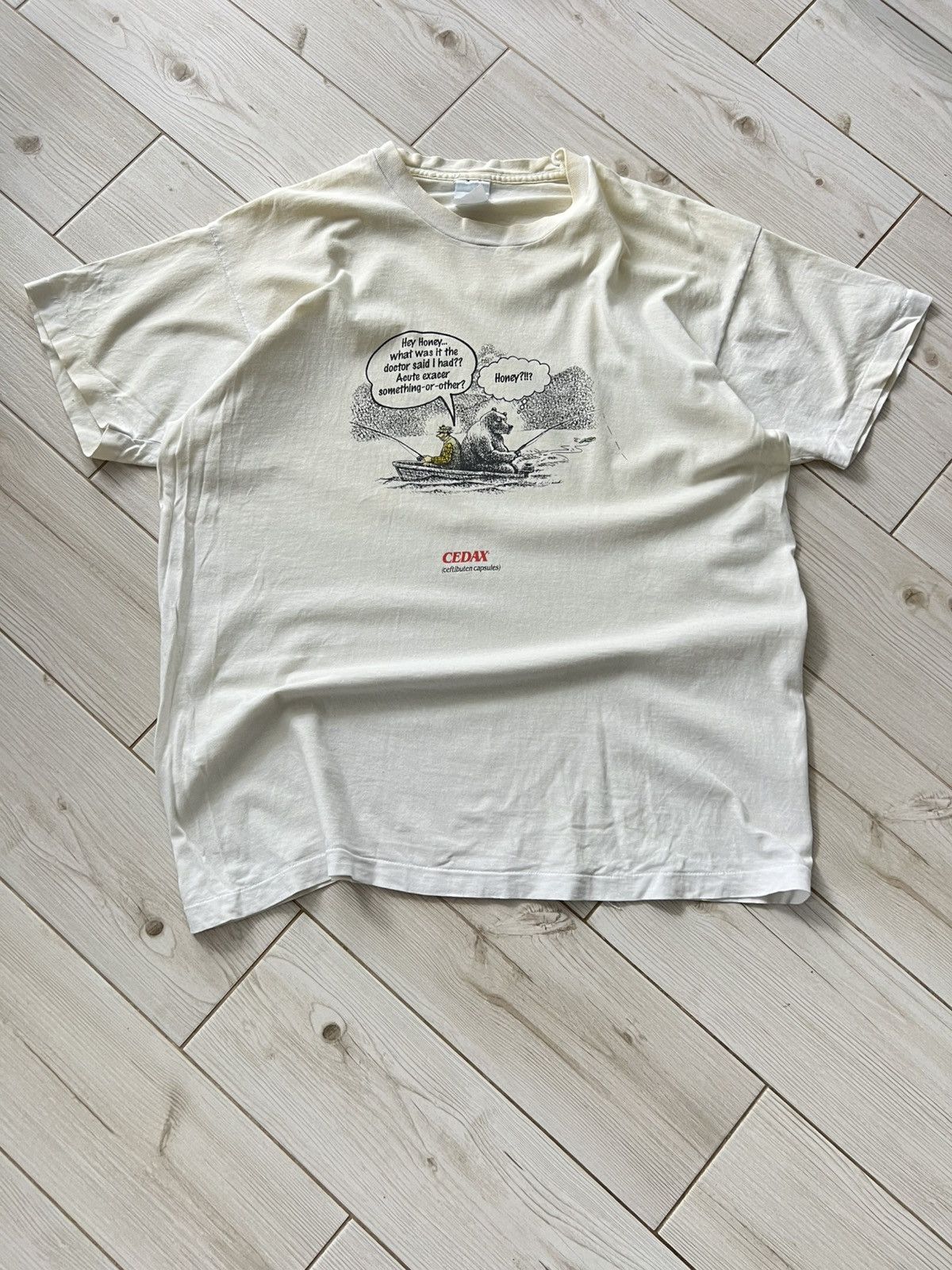 Band Tees Vintage 90s Cedax Antibiotic Drug Promo Single Stitch Tee Size US XL / EU 56 / 4 - 1 Thumbnail