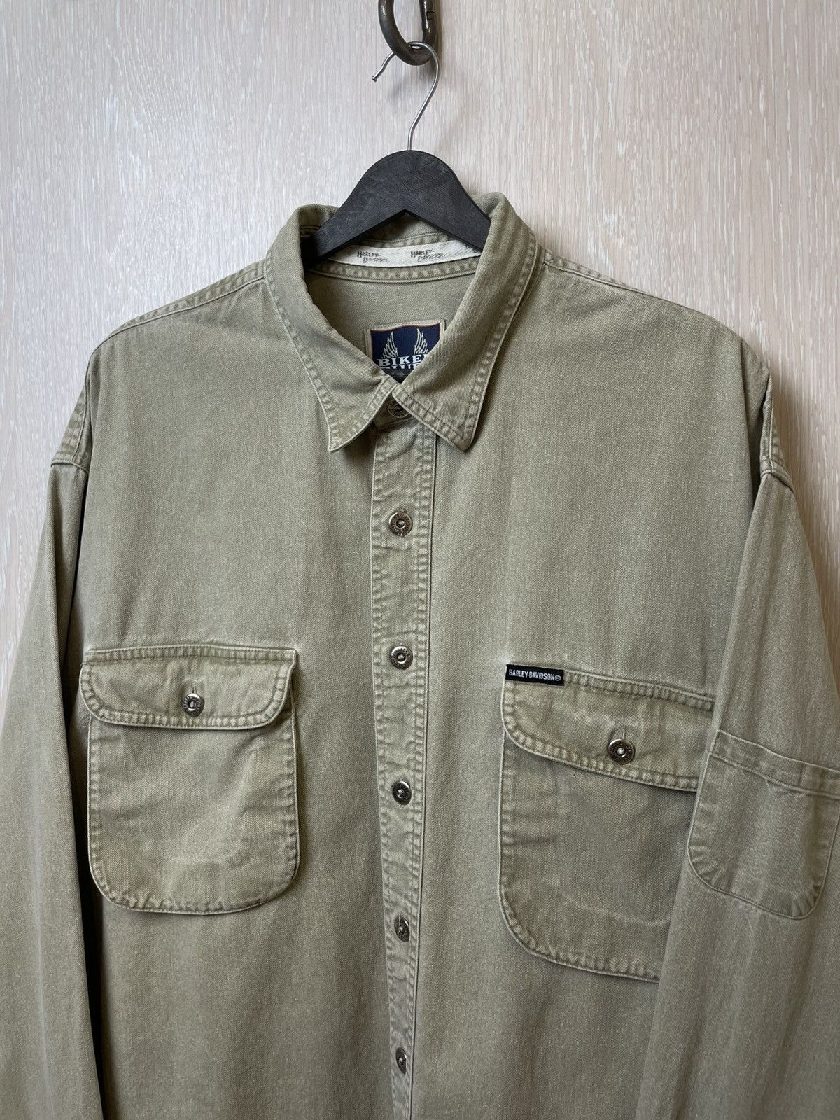 Band Tees × Harley Davidson × Vintage Vintage Harley Davidson Motorcycles Button Down Shirt Size US XXL / EU 58 / 5 - 2 Thumbnail