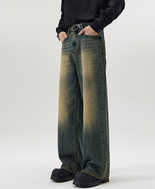 Vintage Men's American street washed distressed cleanfit loose jeans Size US 32 / EU 48 - 2 Thumbnail
