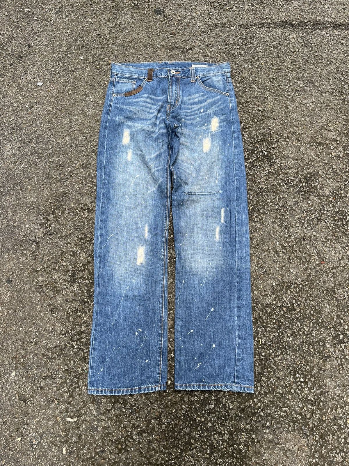 Hysteric Glamour Japanese Semantic Design Painted Denim Distressed Jeans Size US 32 / EU 48 - 1 Thumbnail