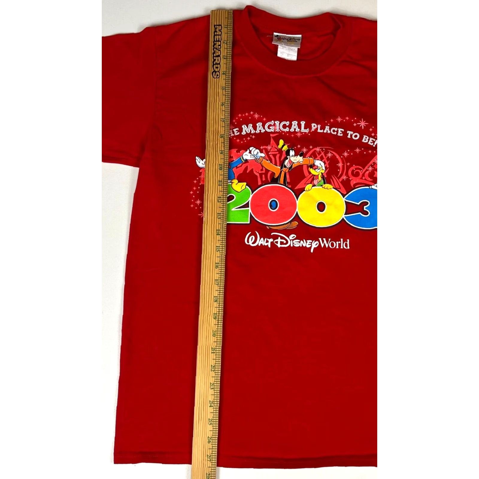 Disney VINTAGE Walt Disney World T-Shirt Unisex Adult Red 2003 Sz M Cartoon Disney Graphic Print Size US M / EU 48-50 / 2 - 7 Thumbnail