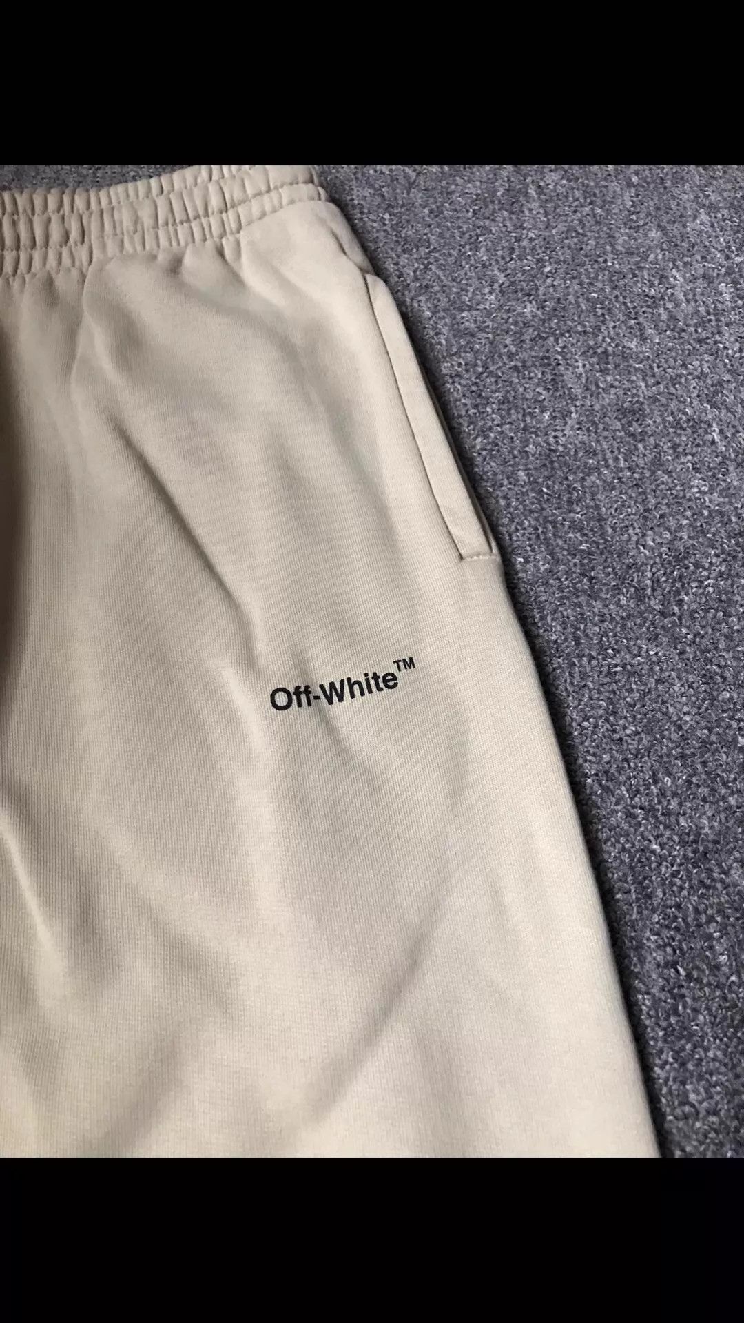 Off-White OFF-WHITE sweatpants M new heavyweight elastic waist white Size US 32 / EU 48 - 2 Thumbnail