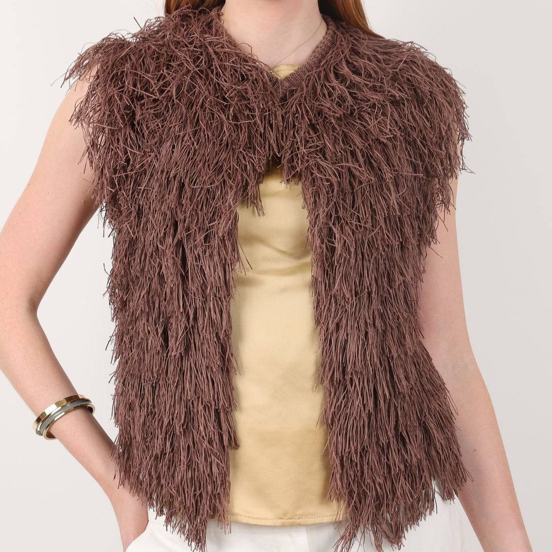 Brunello Cucinelli Brunello Cucinelli Women’s Cardigan Vest Textured Knit Gilet Size M / US 6-8 / IT 42-44 - 1 Thumbnail