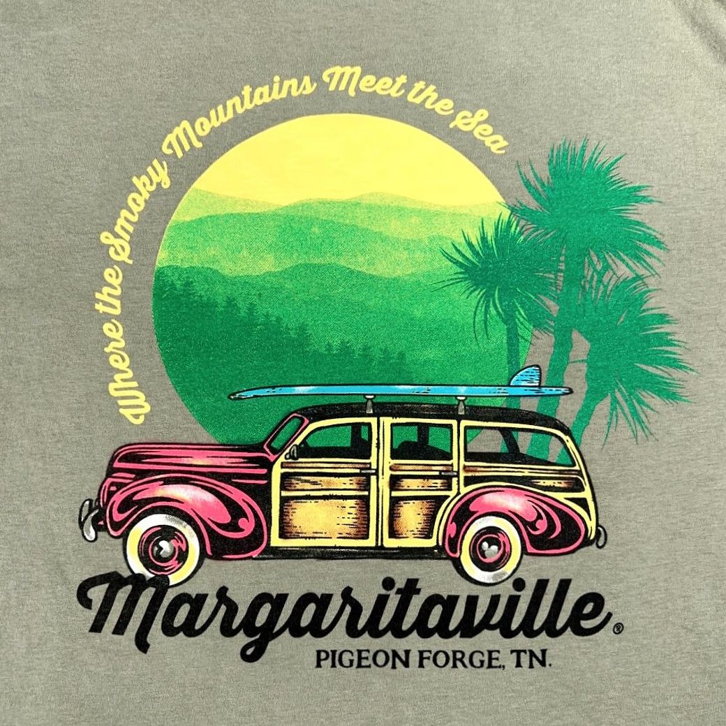 Comfort Colors Margaritaville Shirt Adult MEDIUM Green Pigeon Forge Tennessee Woody Wagon Size US M / EU 48-50 / 2 - 5 Thumbnail