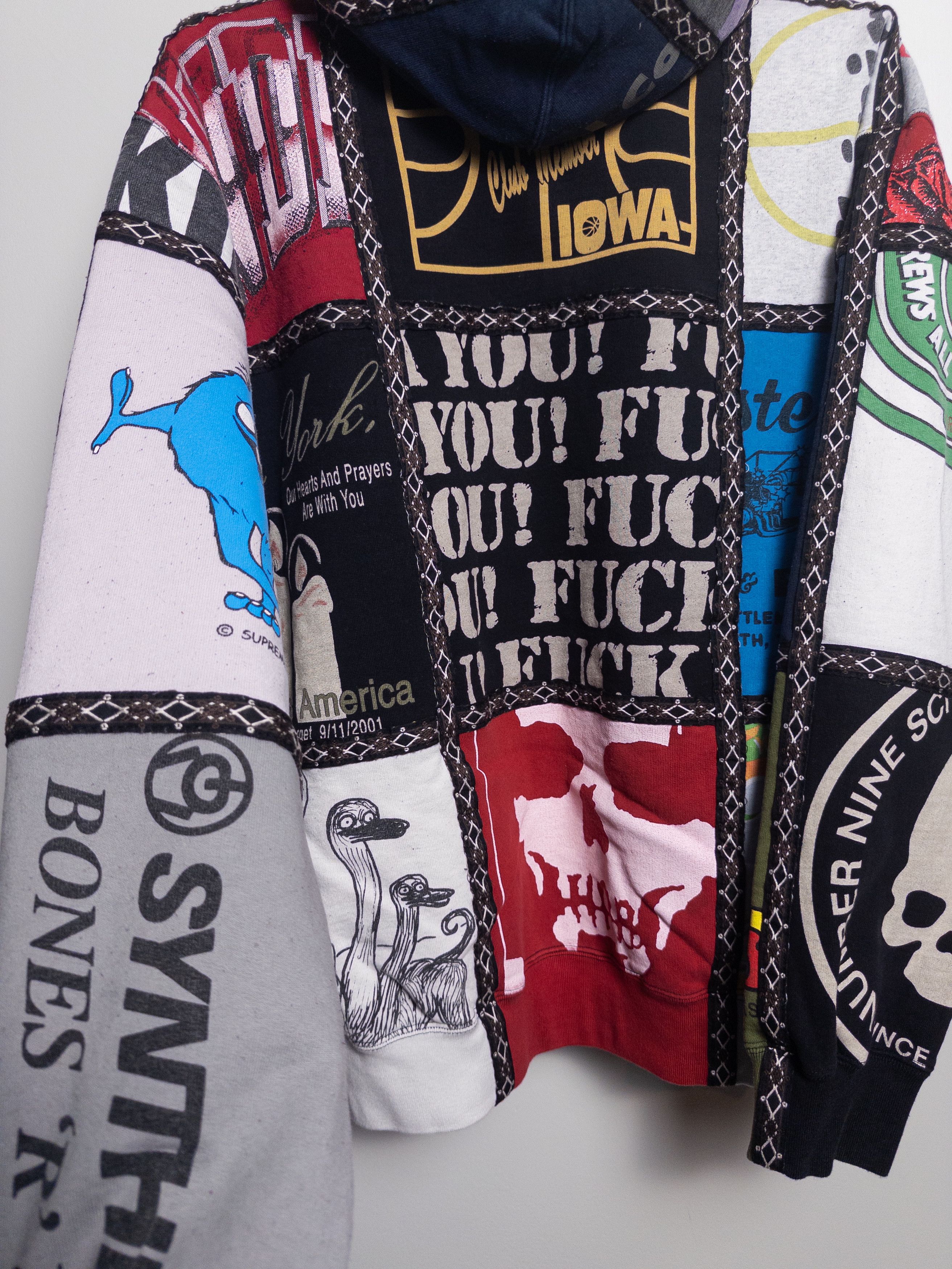 Number (N)ine × Supreme PATCHWORK ZIP HOODIE Size US L / EU 52-54 / 3 - 6 Thumbnail