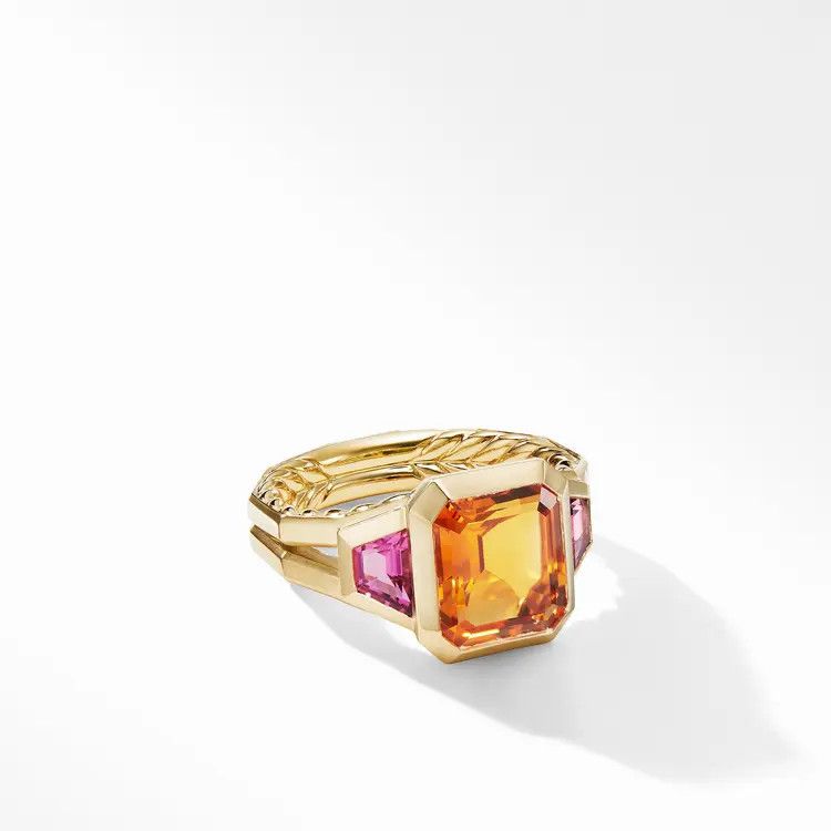 David Yurman o1s1wg111025 R14235/ Size 7 / Three Stone Ring in Golden Size ONE SIZE - 1 Thumbnail
