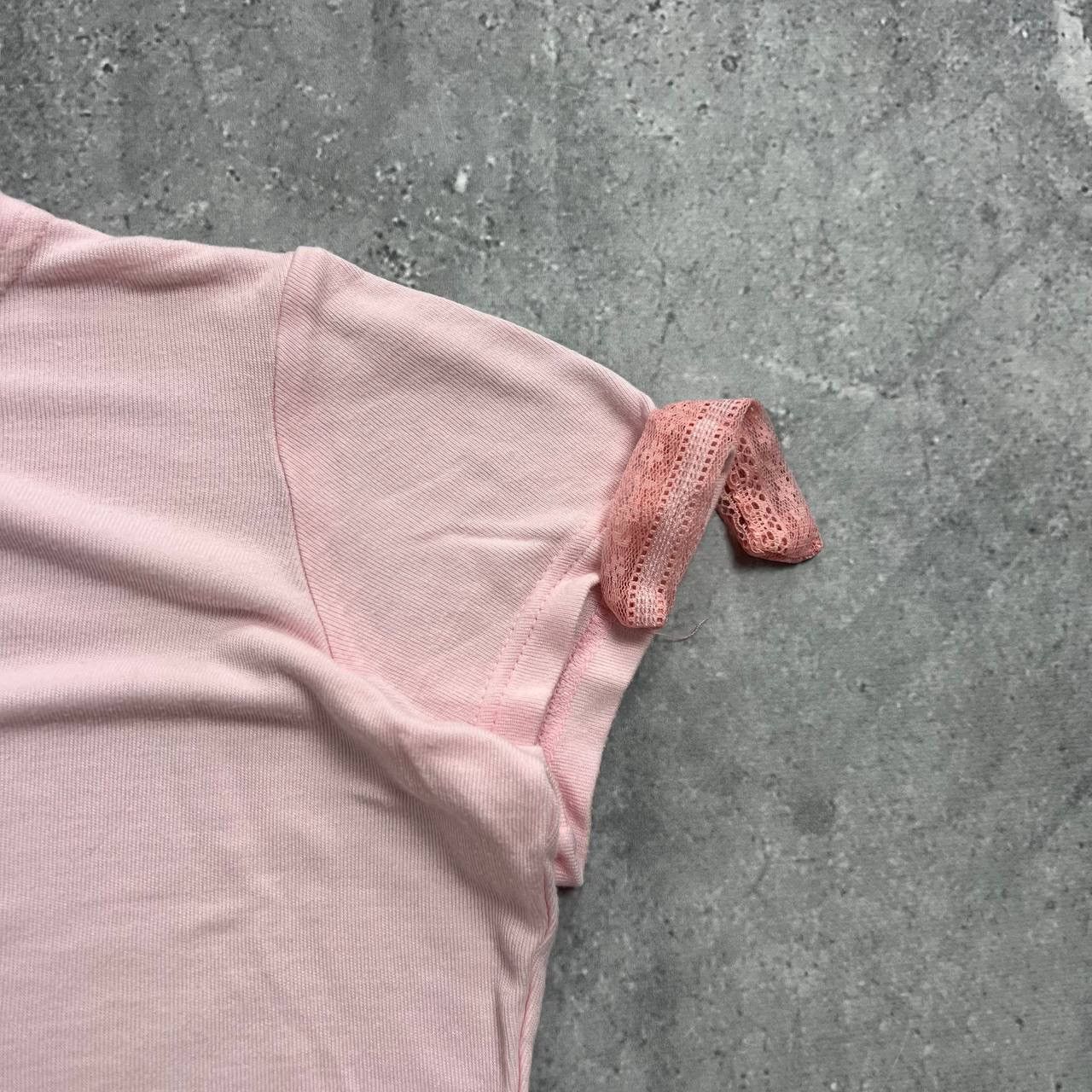 Versace Jeans Couture Vintage Versace Jeans Couture Lace Bows T Shirt Women’s Pink Size L / US 10 / IT 46 - 6 Thumbnail