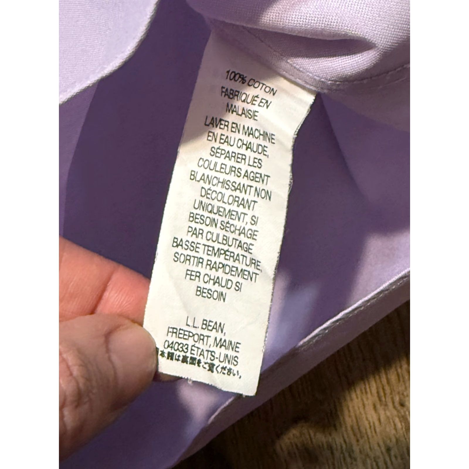 Vintage L.L.Bean Shirts Men's 16.5 Purple Long Sleeve Button-Up Wrinkle Resistant Casual Cotton Button-Down Collar Vintage: No Size US M / EU 48-50 / 2 - 7 Thumbnail