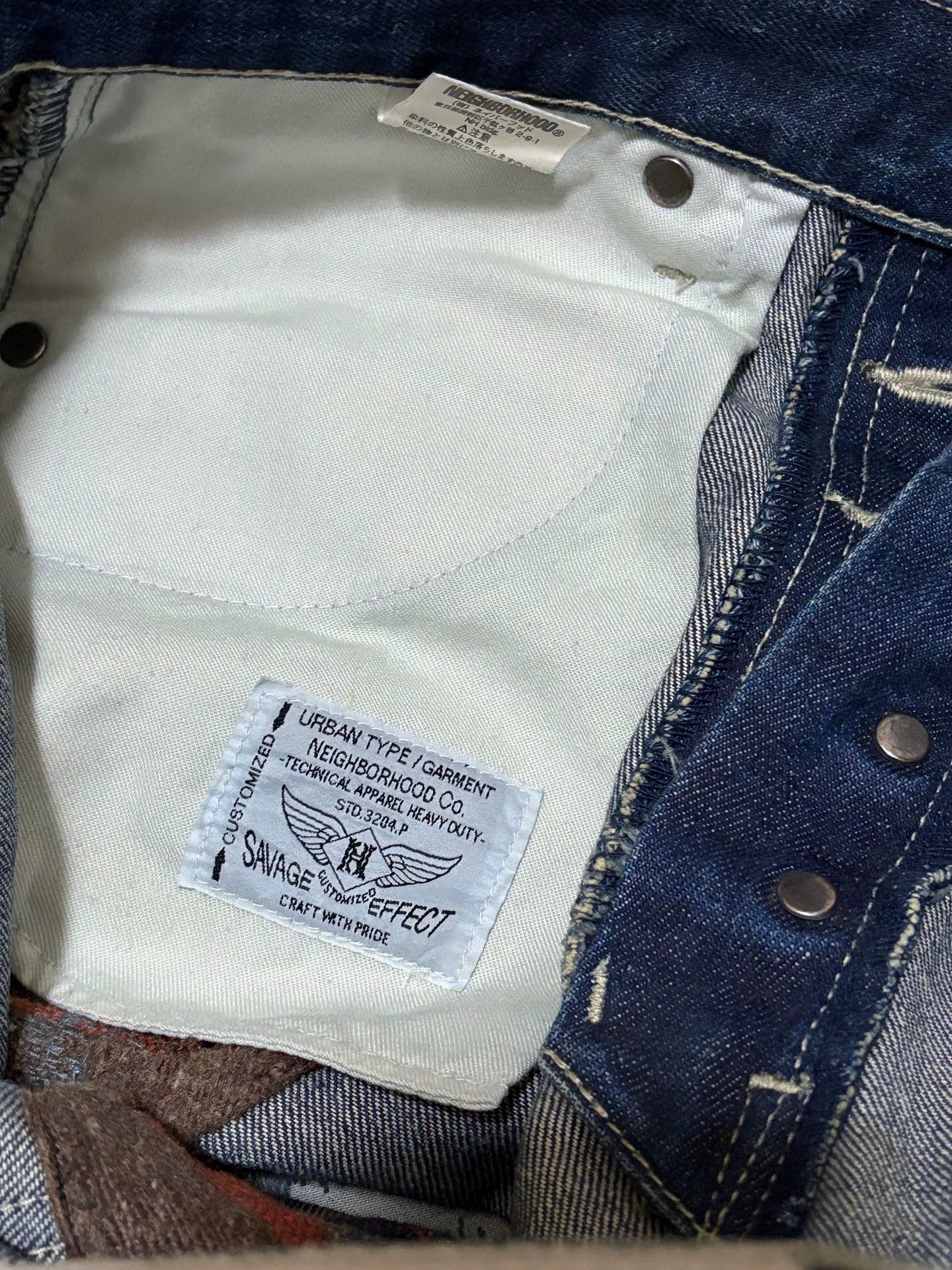 Neighborhood NBD x Supreme Destroyed Patched Washed Jeans S (Near New) Size US 30 / EU 46 - 6 Thumbnail