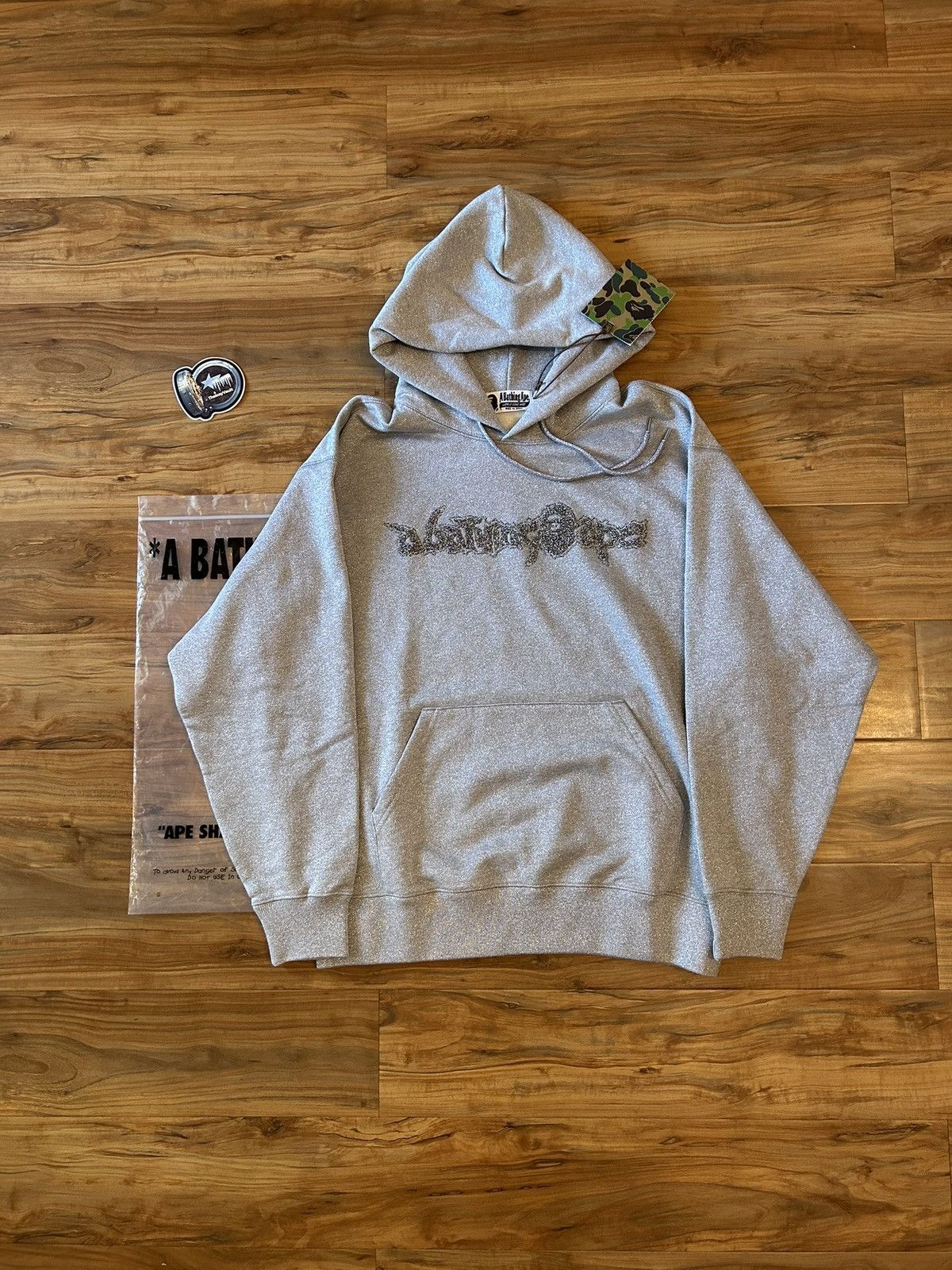 Bape NEW Bape Sparkles Graphic Logo Pullover Hoodie Size US S / EU 44-46 / 1 - 2 Thumbnail