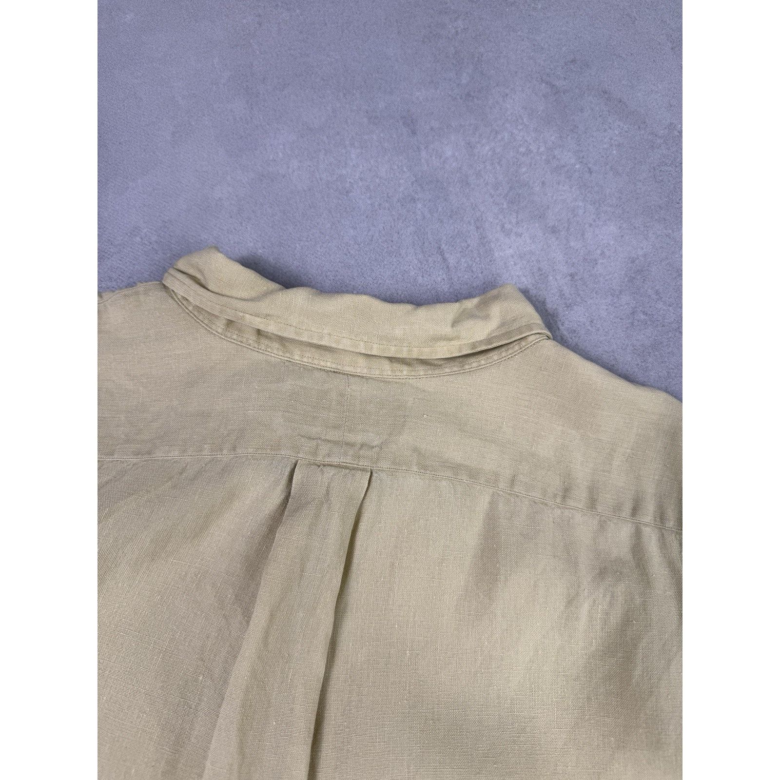 Ralph Lauren Vintage Polo Ralph Lauren Short Sleeve Liven Shirt Beige Size US XL / EU 56 / 4 - 16 Thumbnail