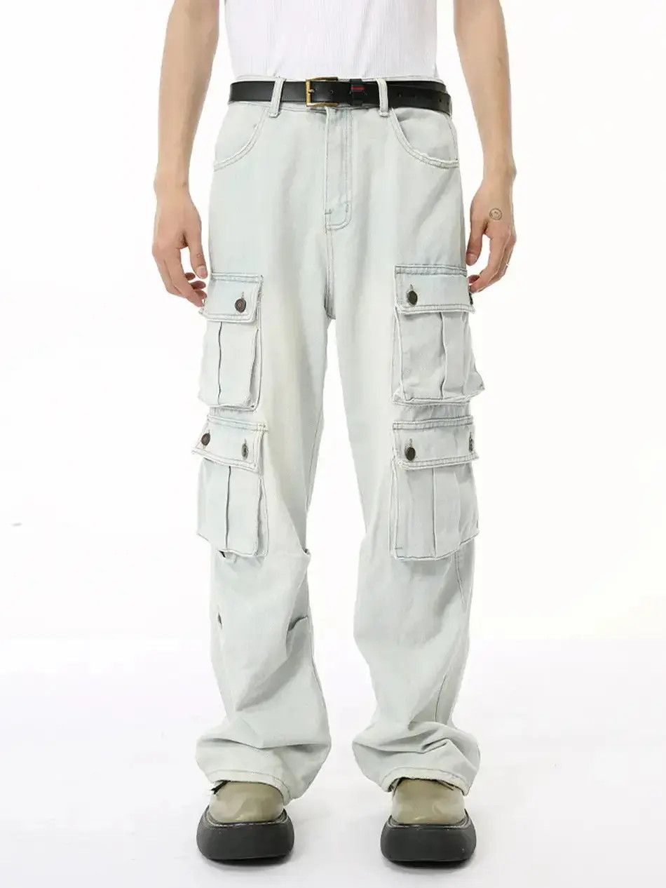 Japanese Brand Retro wide leg pocket jeans Size US 32 / EU 48 - 6 Thumbnail