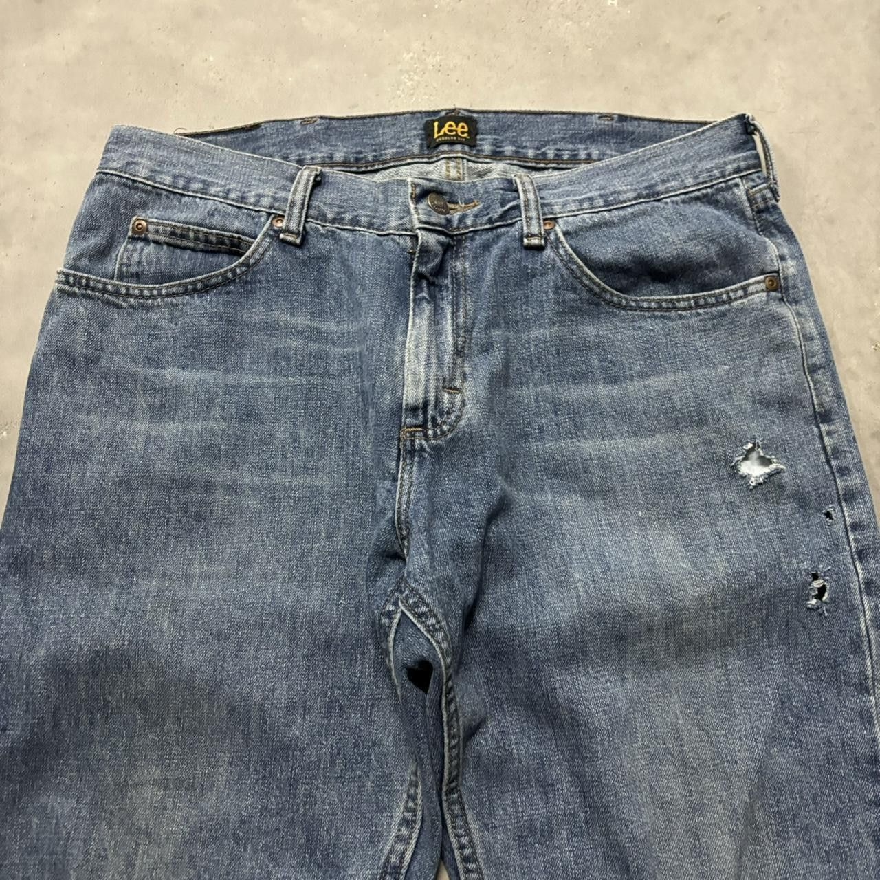 Japanese Brand × Vintage Crazy Vintage Y2K:2000s Grunge Medium Wash Denim Jeans! Size US 33 - 5 Thumbnail