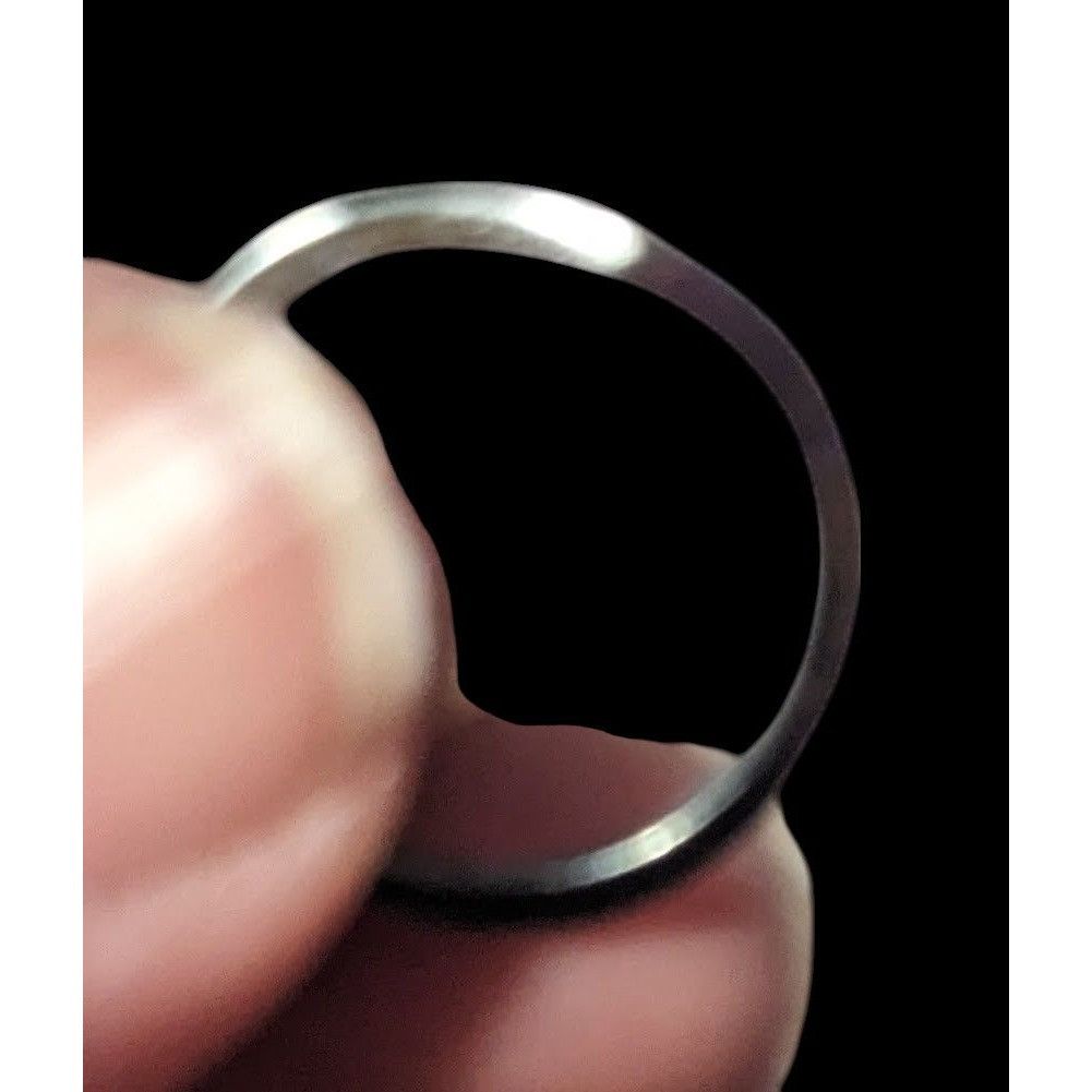 Other Minimalist Slight Chevron Silver Gunmetal Tone Ring Size 6 Size ONE SIZE - 8 Thumbnail