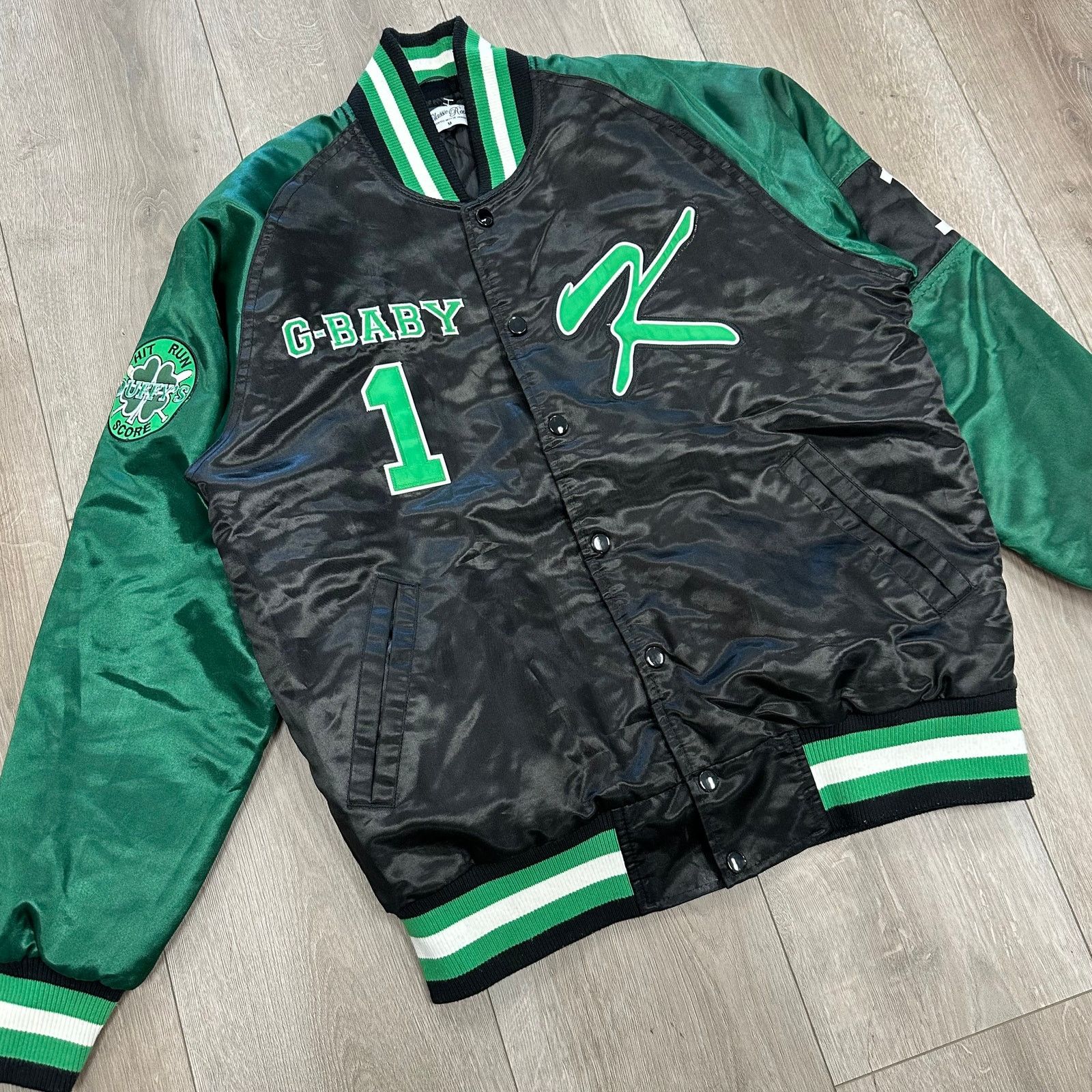 Vintage Hardball Kekambas G Baby Classic Reels satin bomber jacket Size US M / EU 48-50 / 2 - 2 Thumbnail