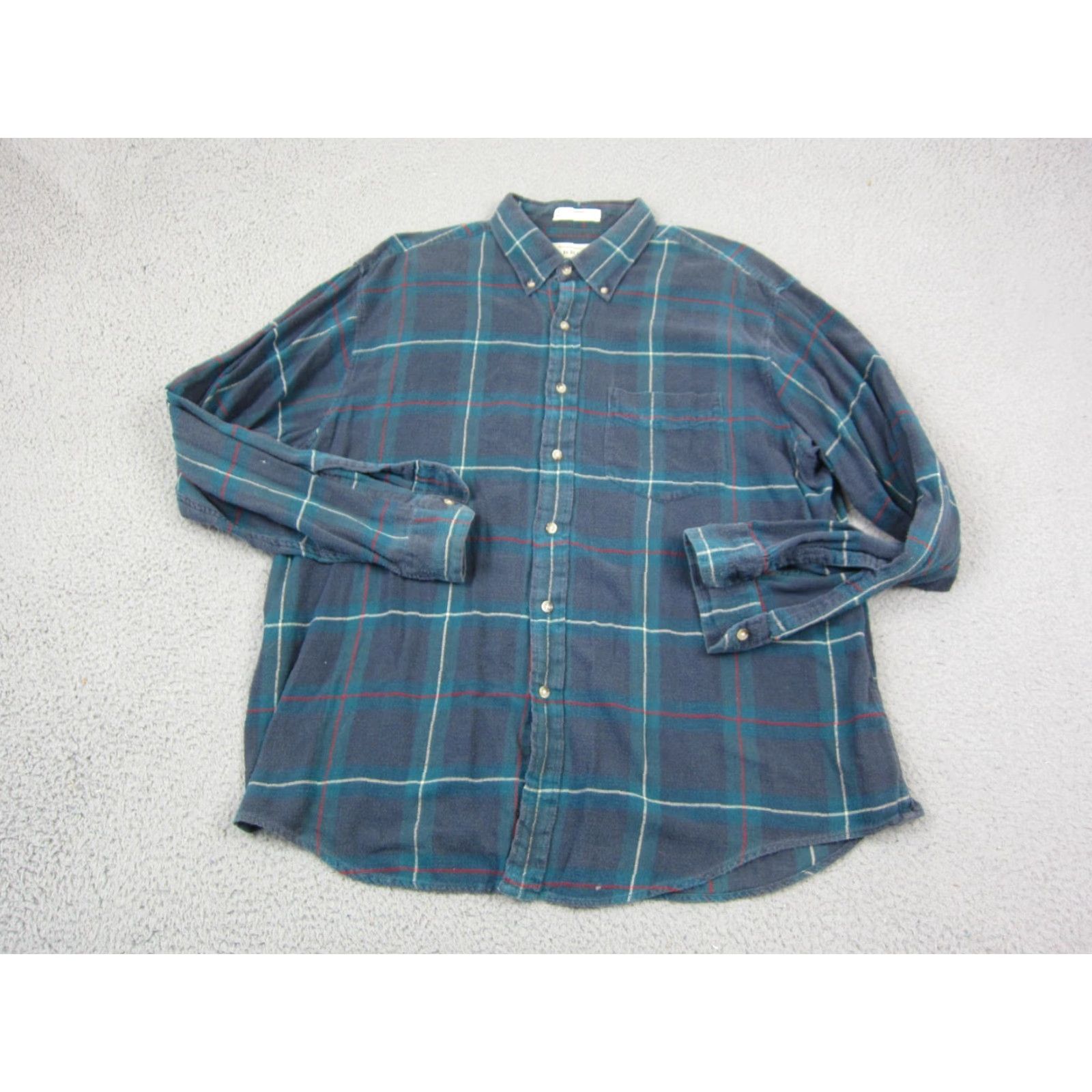 Arrow VINTAGE Arrow Shirt Lot of 2 2XL Blue Plaid Button-Up Men Size US XXL / EU 58 / 5 - 3 Thumbnail